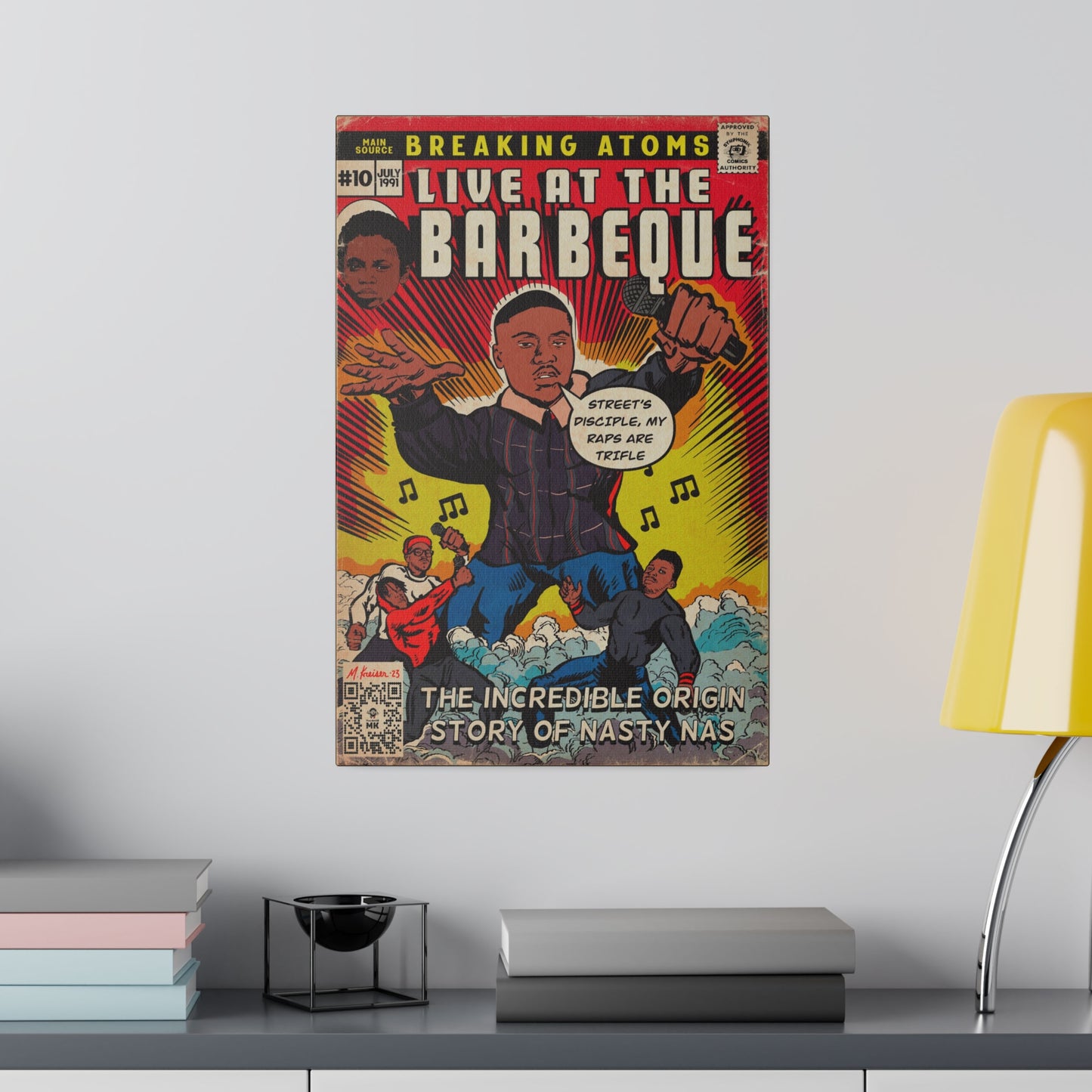 Main Source & Nas - Live at the Barbeque - Matte Canvas, Stretched, 0.75"
