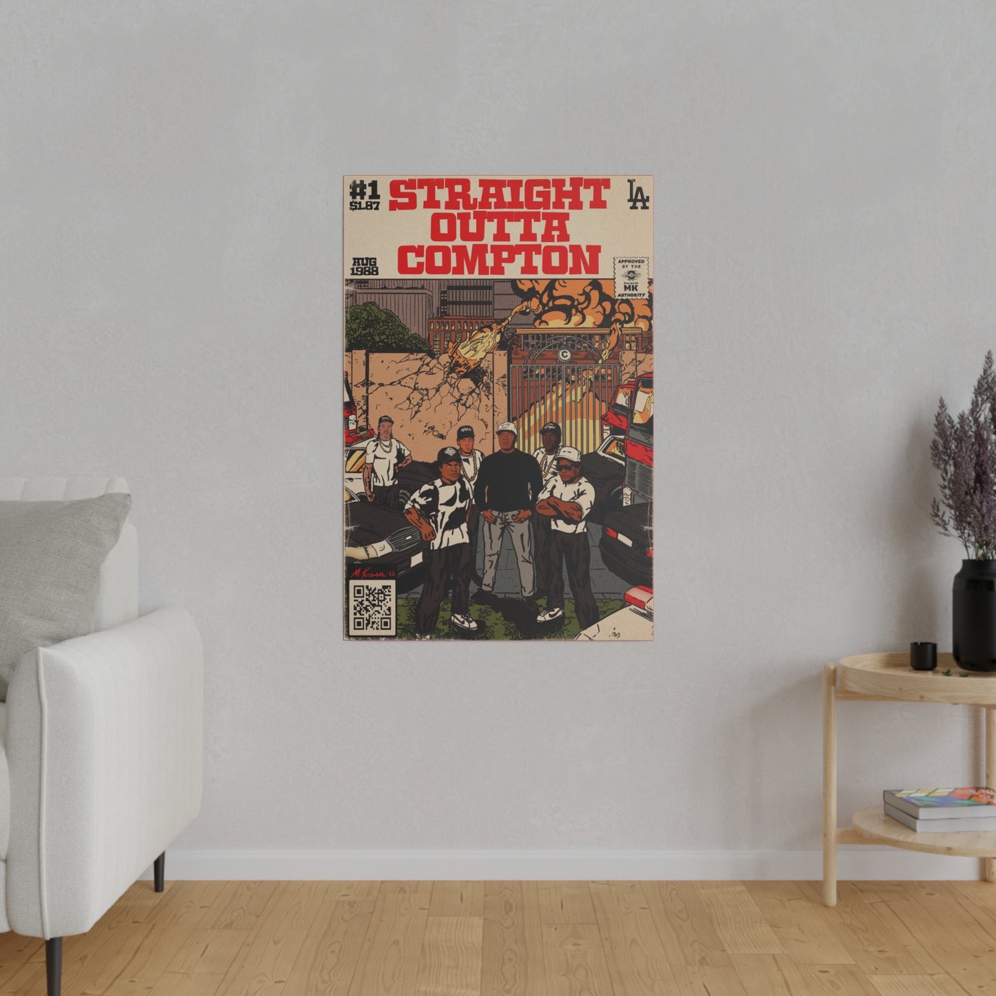 NWA - Straight Outta Compton - Matte Canvas, Stretched, 0.75"