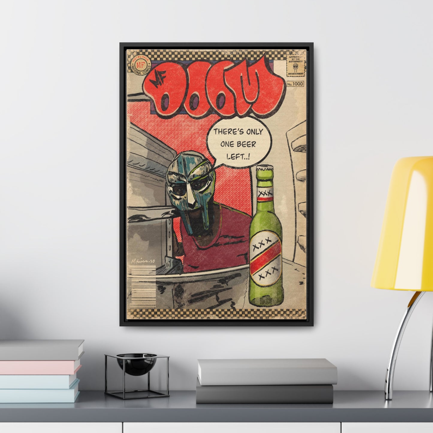 MF DOOM - One Beer - Gallery Canvas Wraps, Vertical Frame