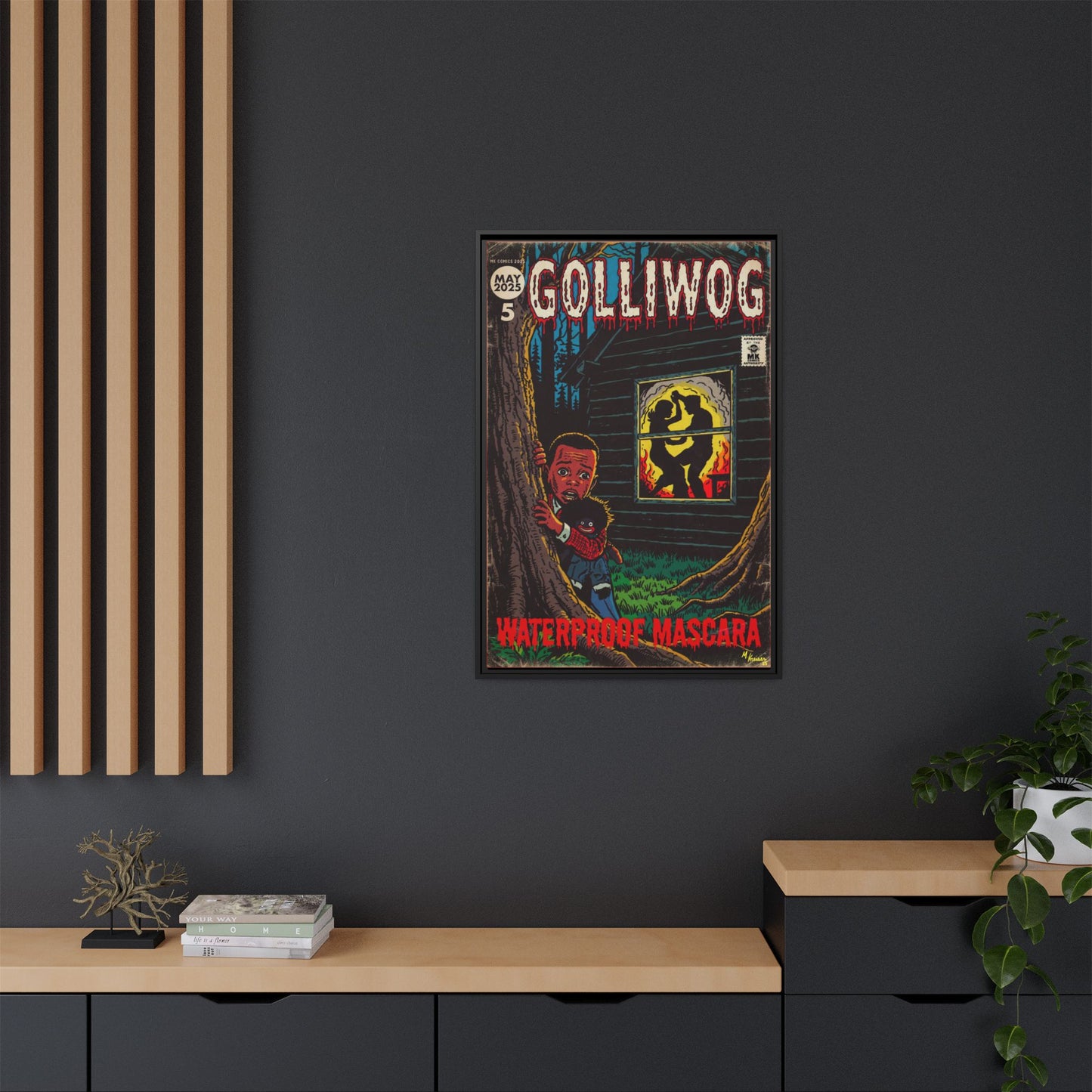 Waterproof Mascara - Golliwog - Matte Canvas, Framed (Multi-color)