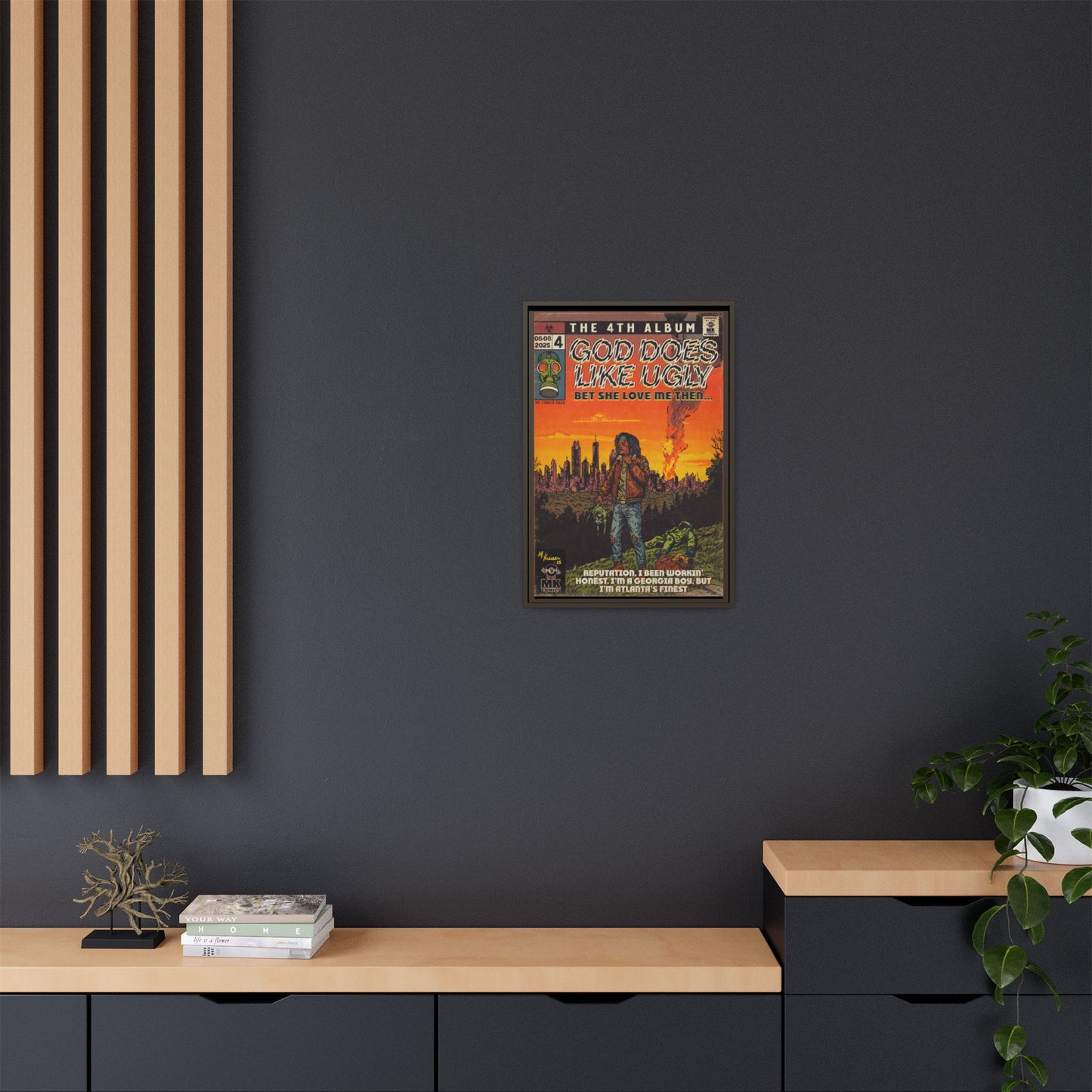 God Does Like Ugly - Matte Canvas, Framed (Multi-color)