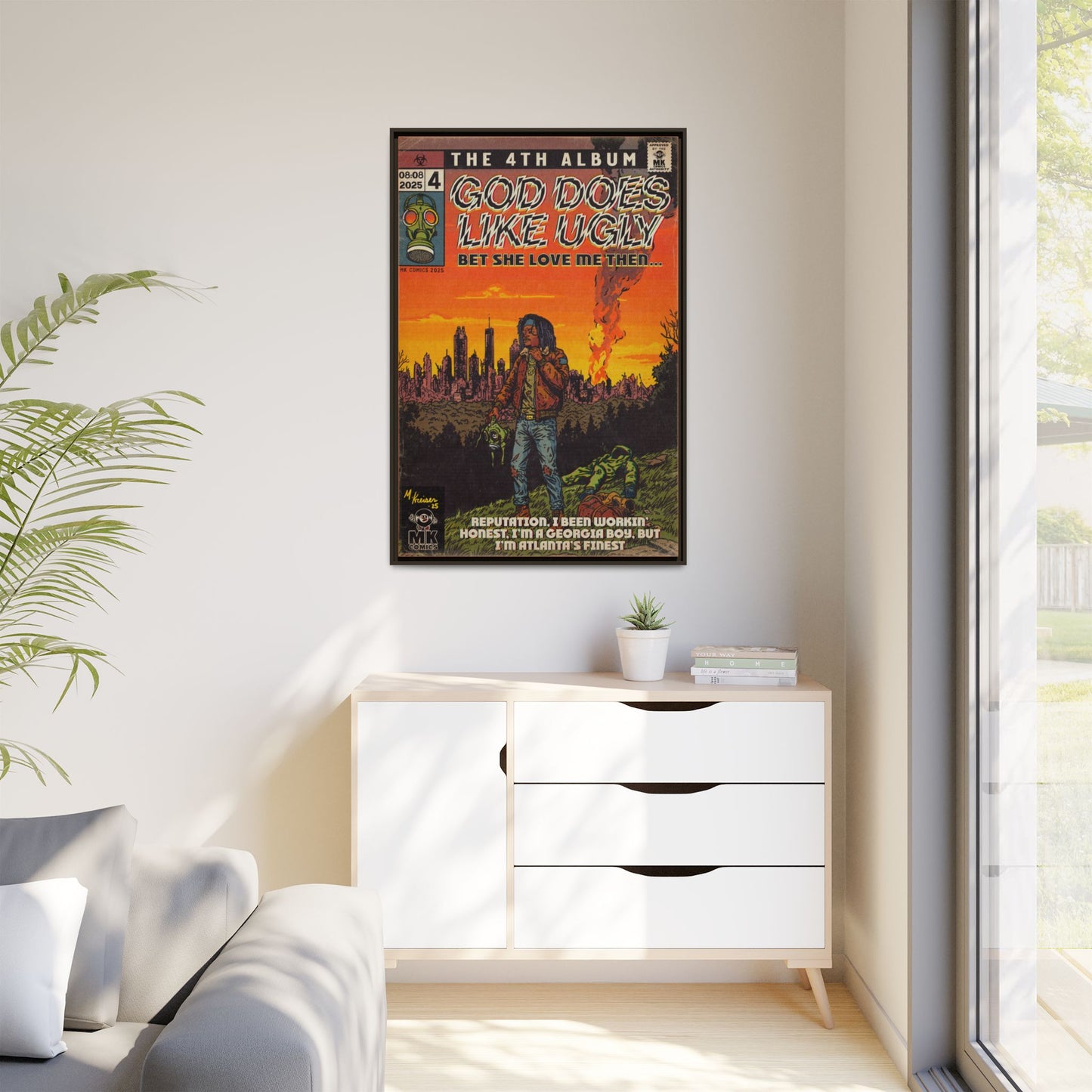 God Does Like Ugly - Matte Canvas, Framed (Multi-color)