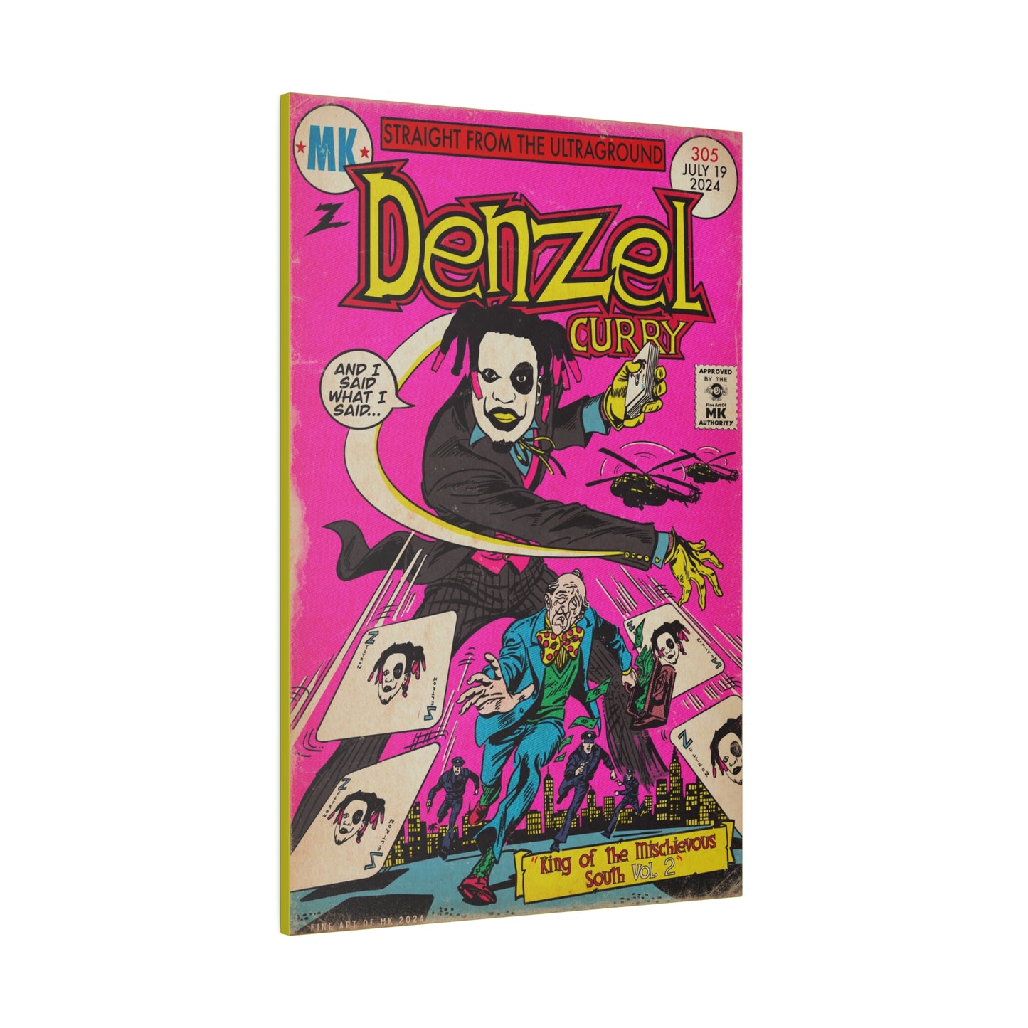 Denzel Curry - King of the Mischievous South 2 - Matte Canvas, Stretched, 0.75"