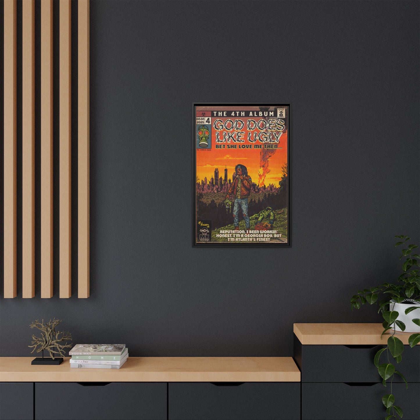 God Does Like Ugly - Matte Canvas, Framed (Multi-color)