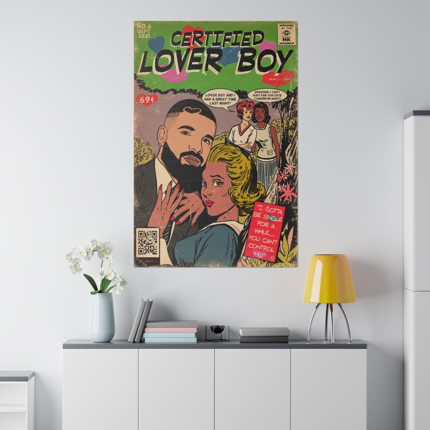 Drake - Certified Lover Boy - Matte Canvas, Stretched, 0.75"