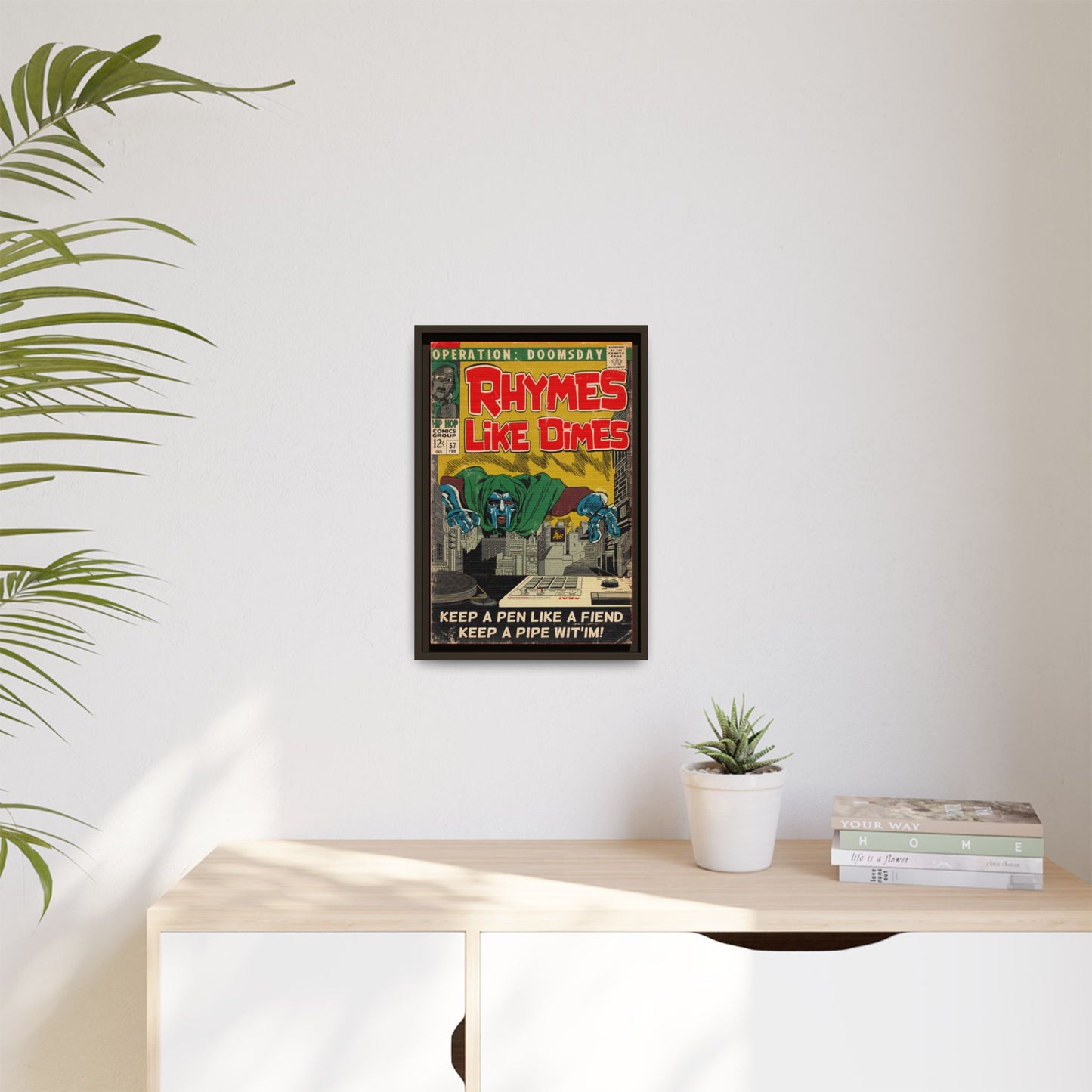 MF DOOM - Rhymes Like Dimes - Gallery Canvas Wraps, Vertical Frame