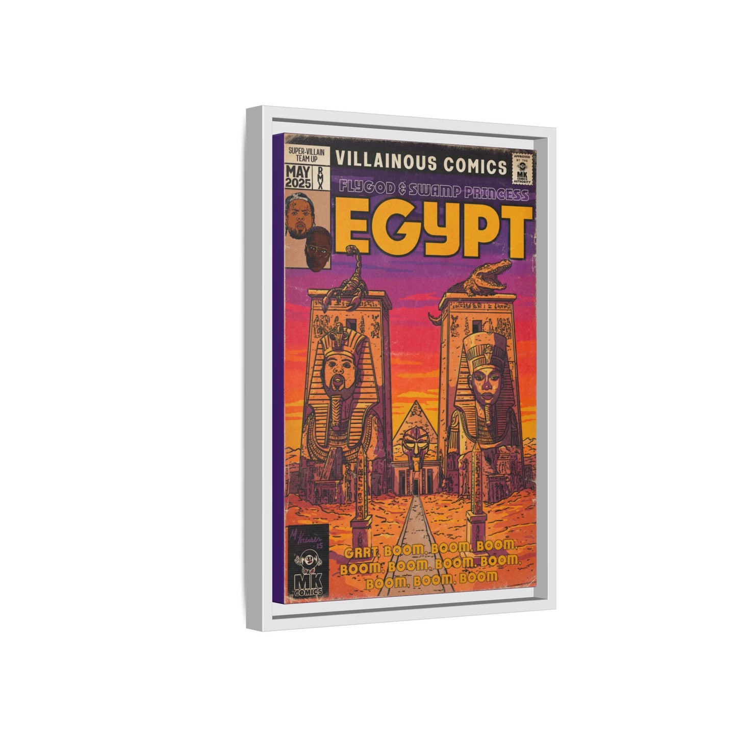 Egypt Remix - Matte Canvas, Framed (Multi-color)