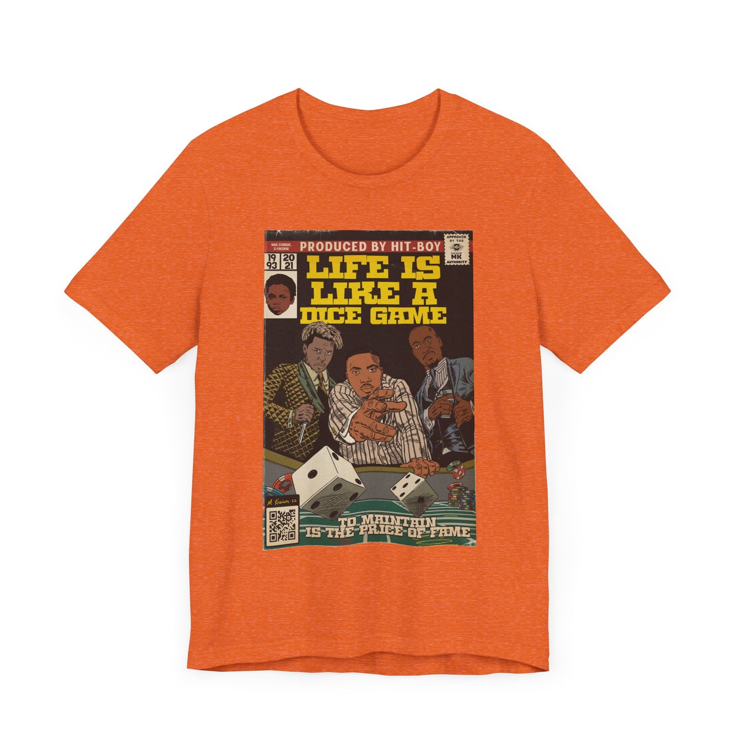Nas, Gibbs, Cordae - Life is like a Dice Game - Unisex Jersey Short Sleeve Tee