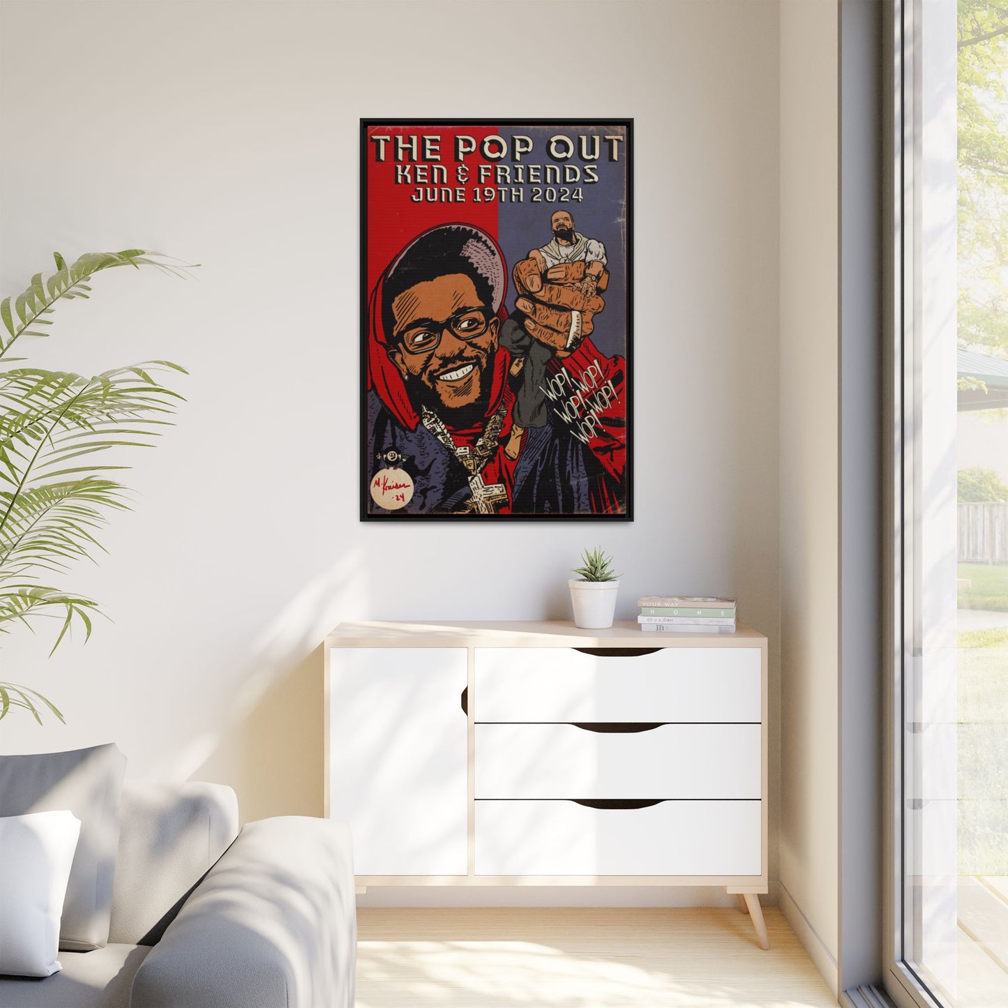 Kendrick Lamar - The Pop Out - Gallery Canvas Wraps, Vertical Frame