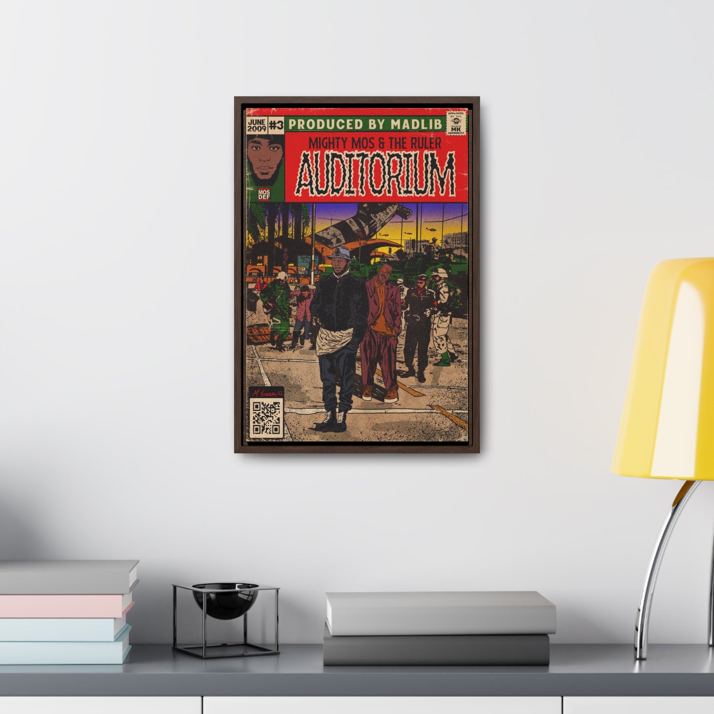 Mos Def & Slick Rick - Auditorium- Gallery Canvas Wraps, Vertical Frame