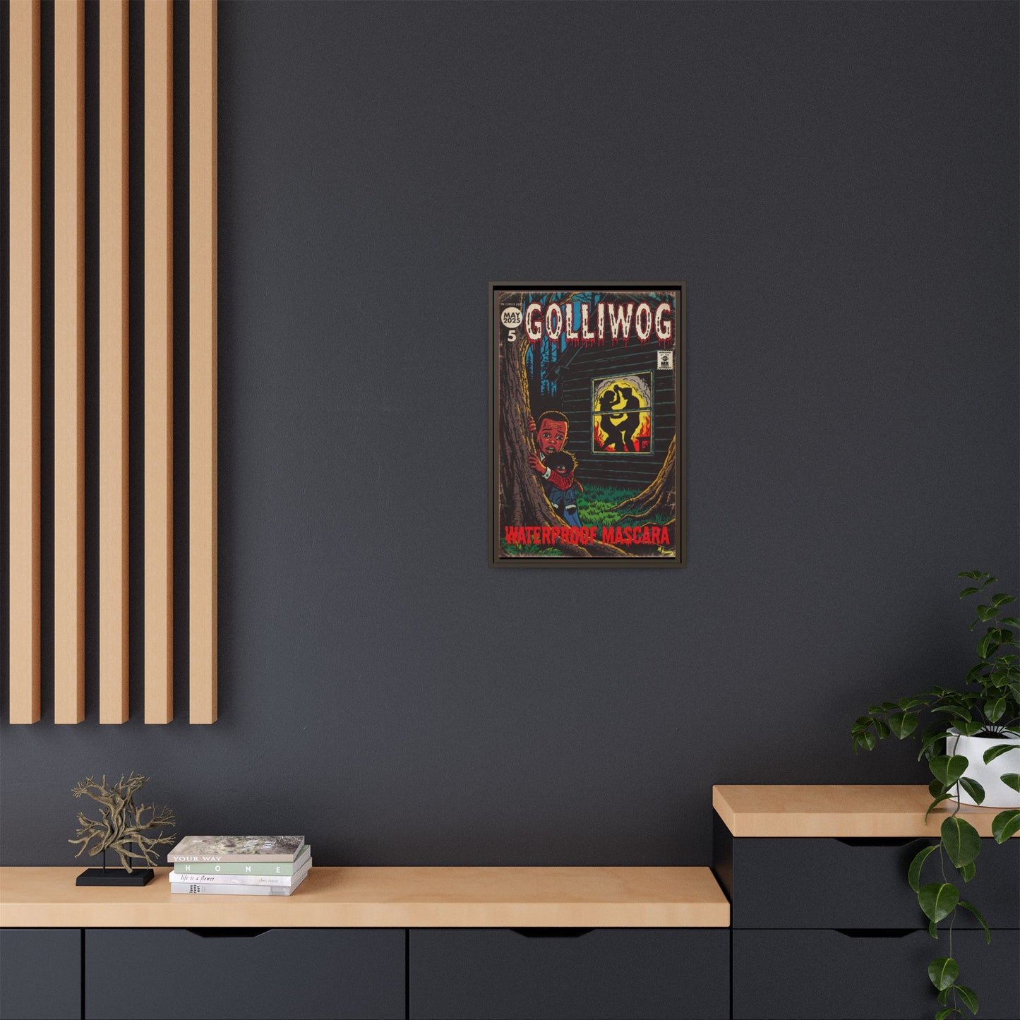 Waterproof Mascara - Golliwog - Matte Canvas, Framed (Multi-color)