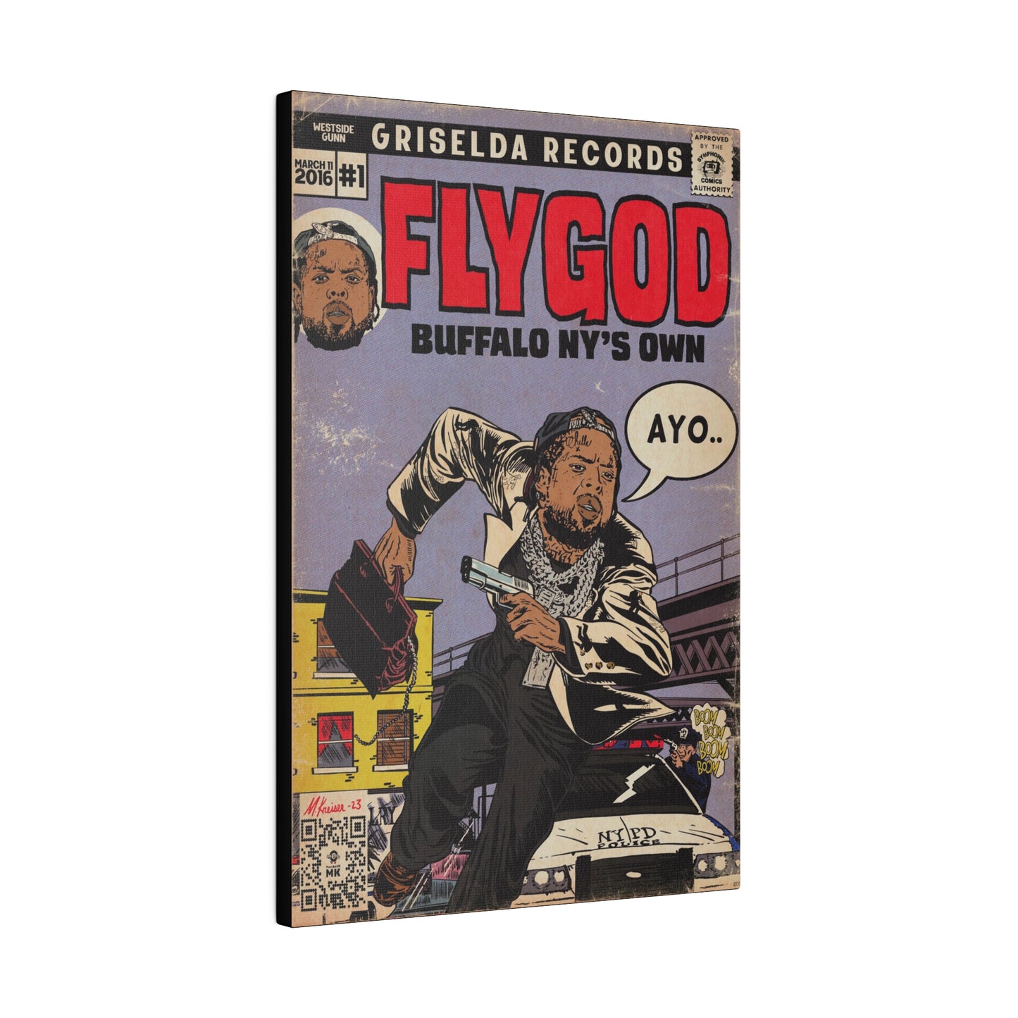 Westside Gunn - Flygod - Matte Canvas, Stretched, 0.75"