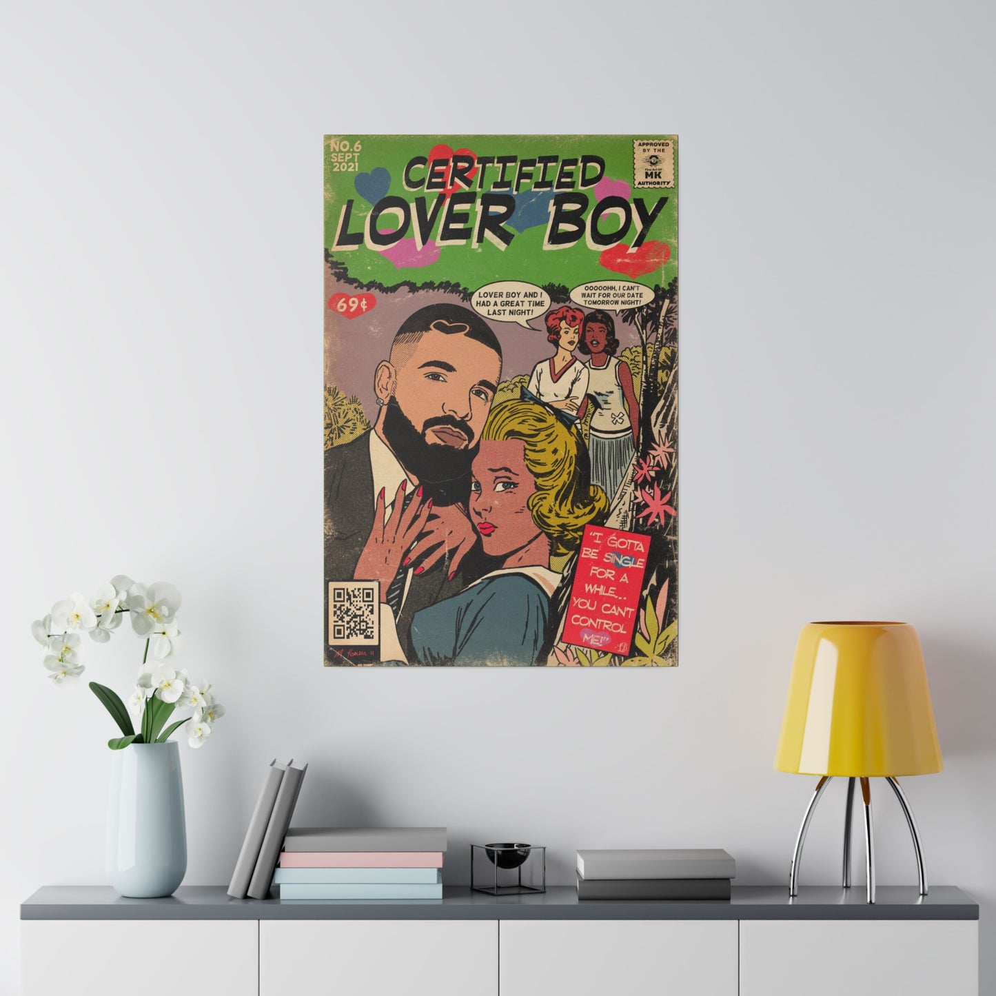 Drake - Certified Lover Boy - Matte Canvas, Stretched, 0.75"