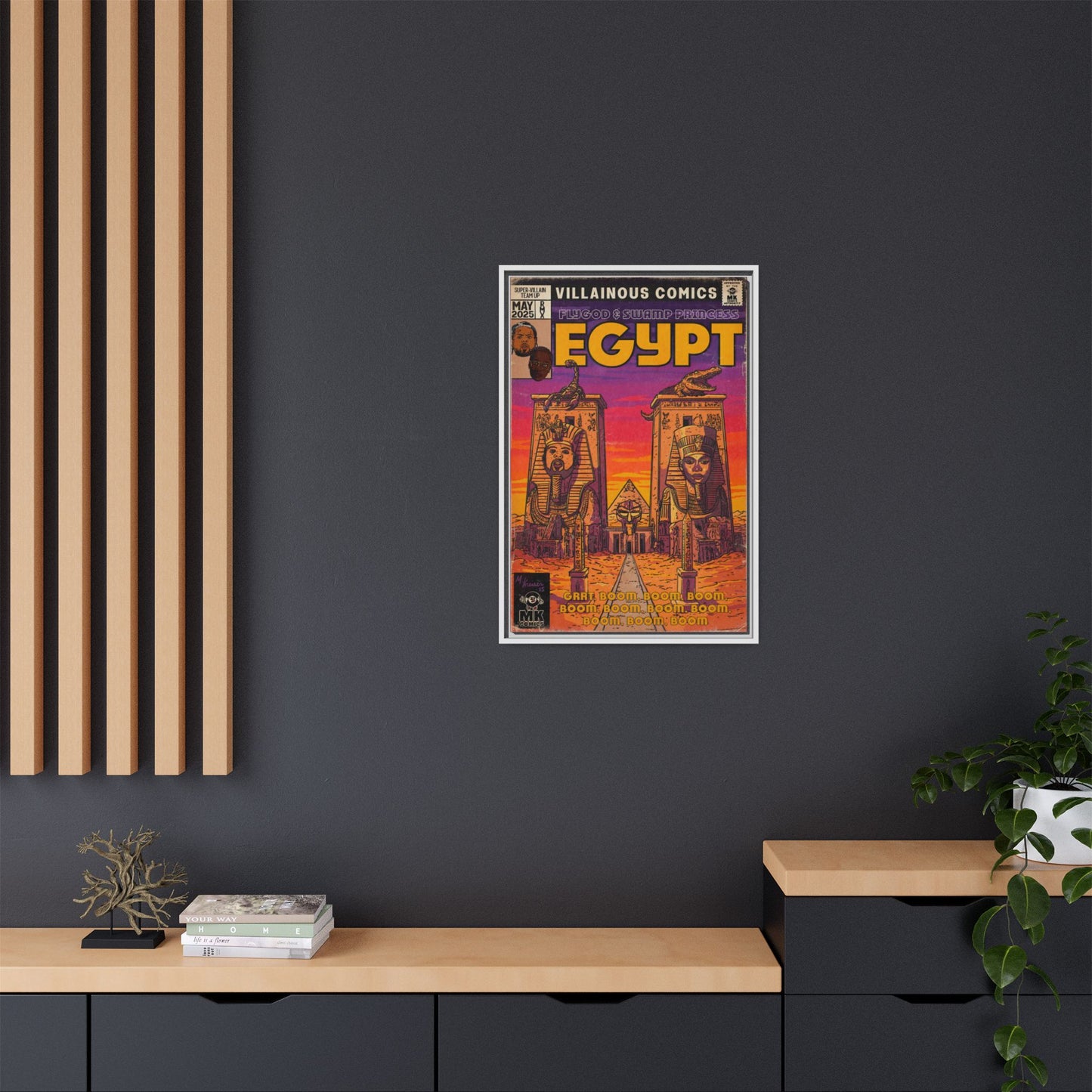 Egypt Remix - Matte Canvas, Framed (Multi-color)