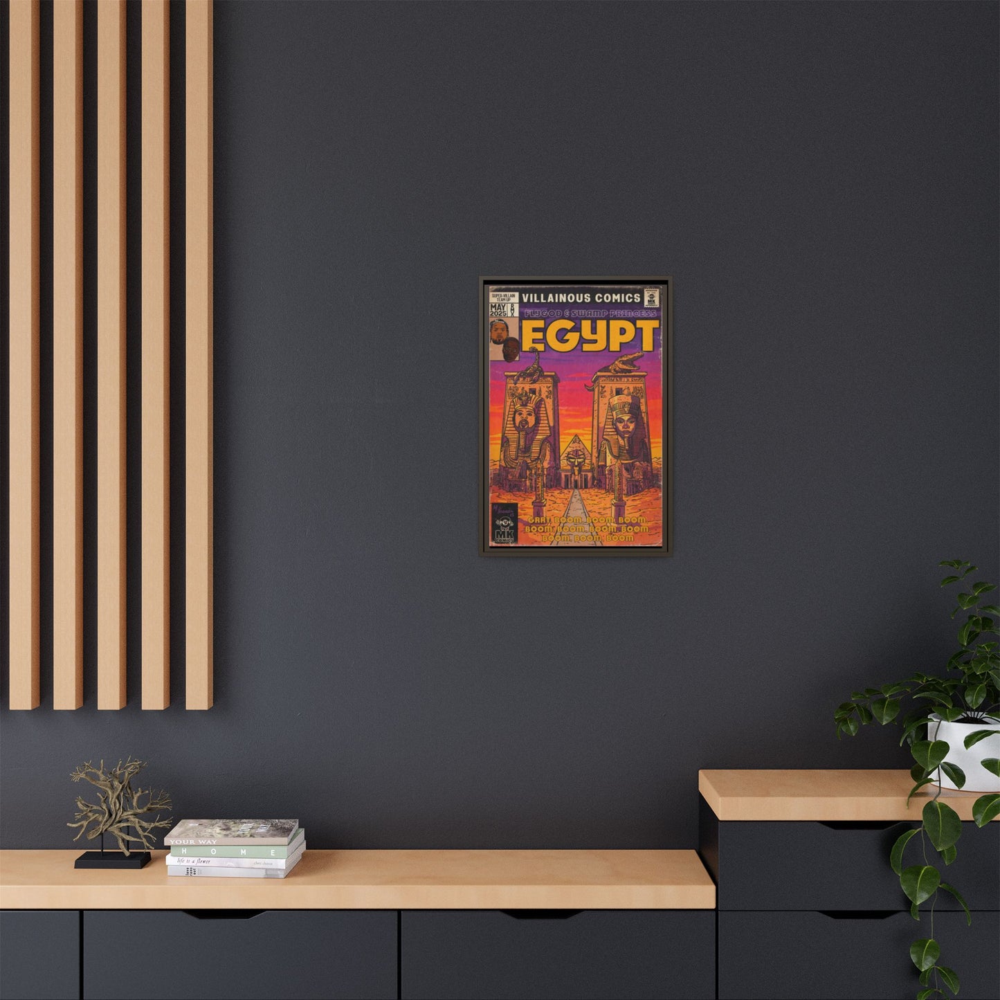 Egypt Remix - Matte Canvas, Framed (Multi-color)
