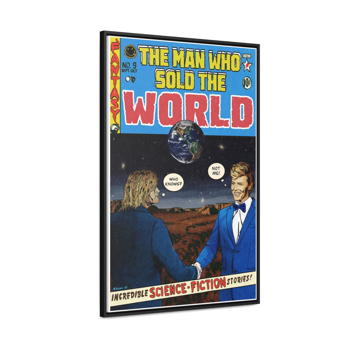 Bowie & Cobain - The Man Who Sold the World - Gallery Canvas Wraps, Vertical Frame