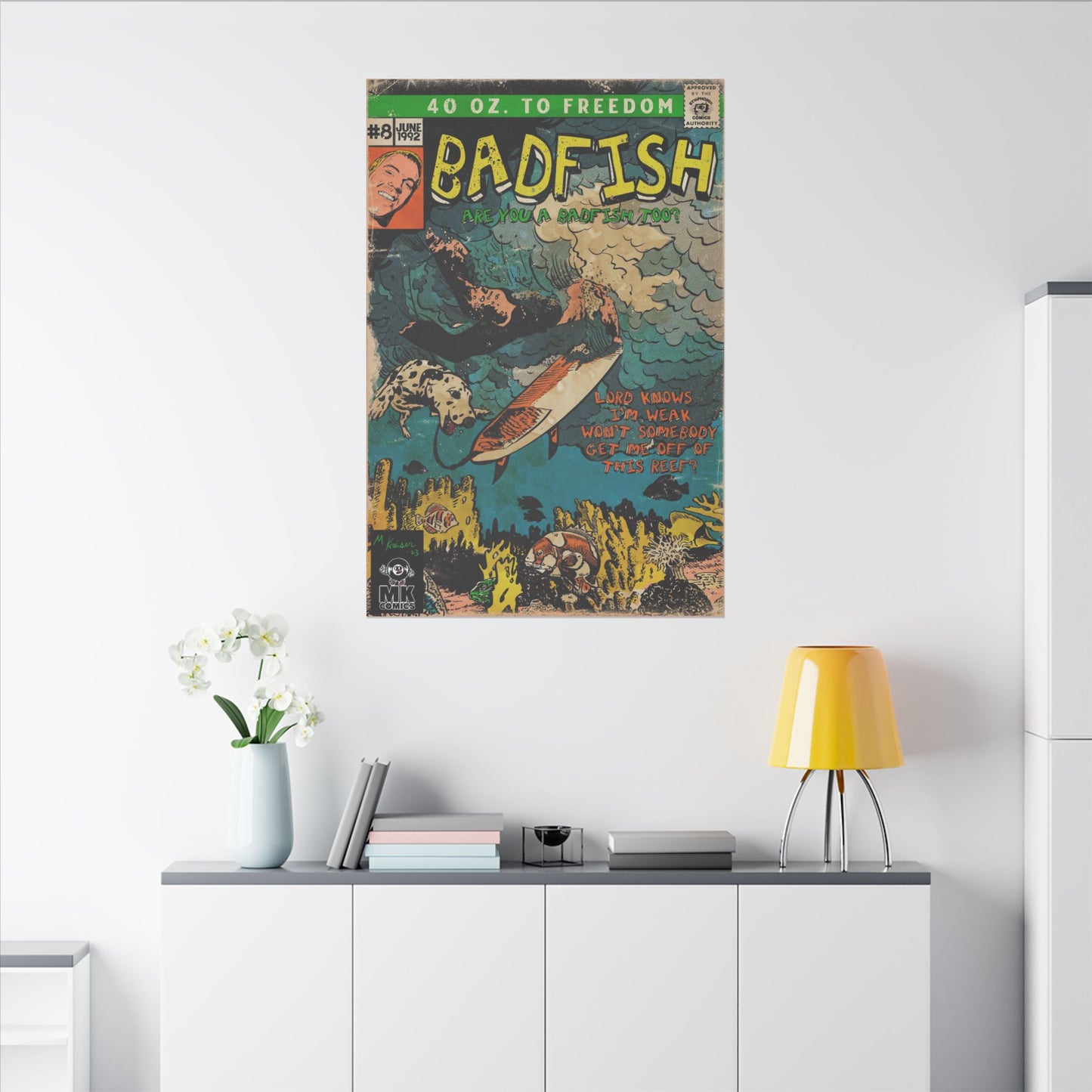Badfish - Matte Canvas, Stretched, 0.75"