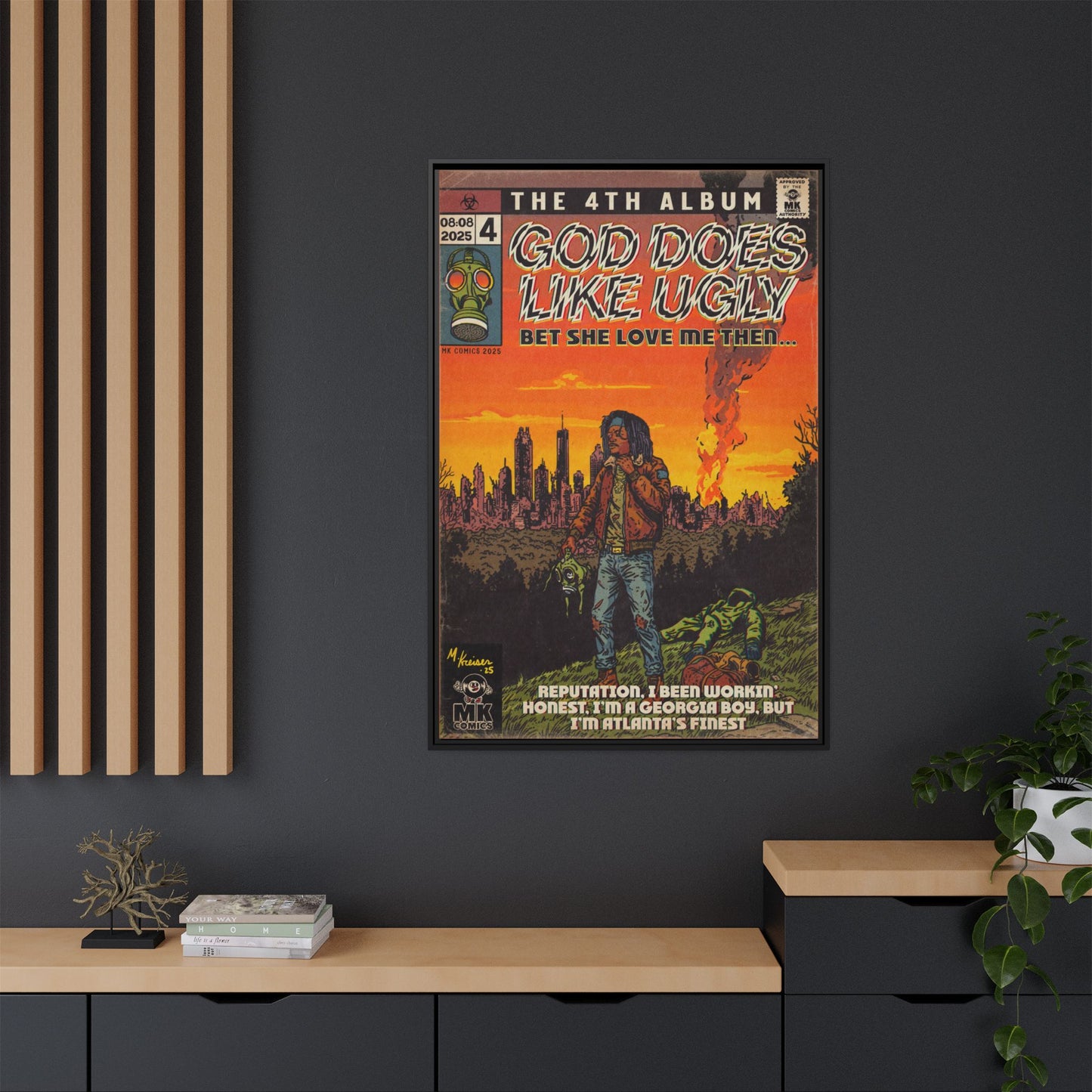 God Does Like Ugly - Matte Canvas, Framed (Multi-color)