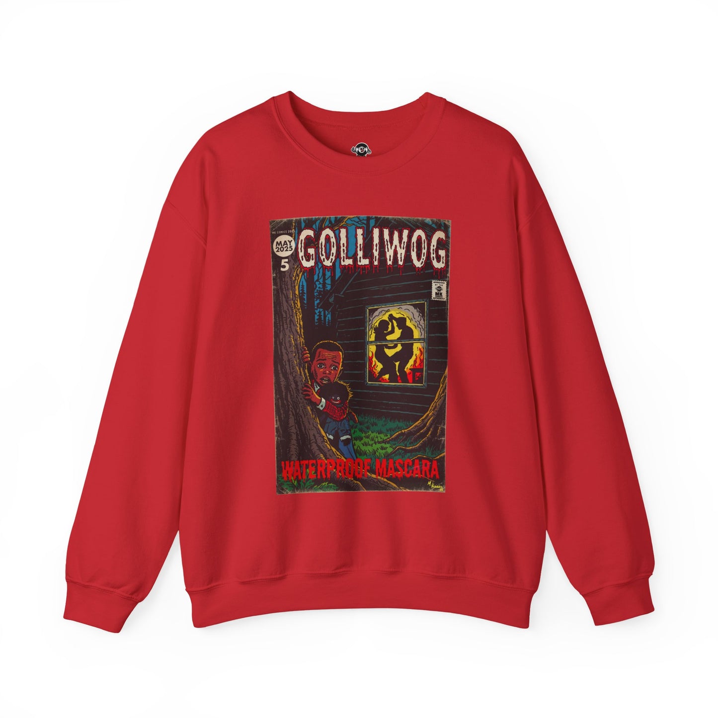 Waterproof Mascara - Golliwog - Unisex Heavy Blend™ Crewneck Sweatshirt