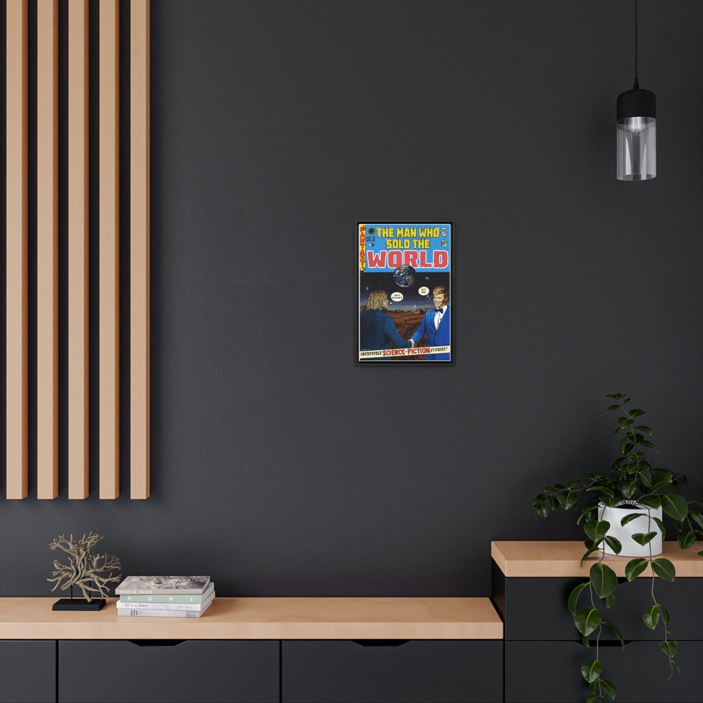 Bowie & Cobain - The Man Who Sold the World - Gallery Canvas Wraps, Vertical Frame