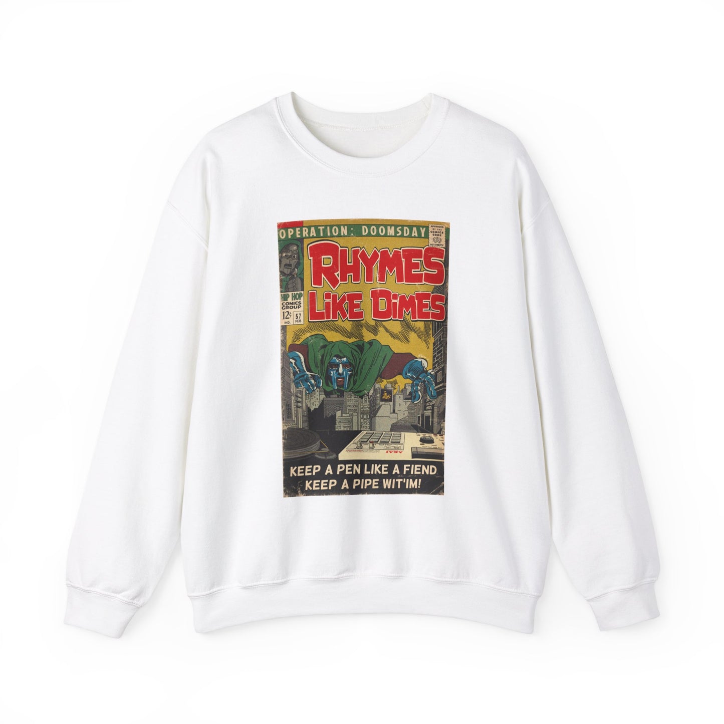 MF DOOM - Rhymes Like Dimes - Unisex Heavy Blend™ Crewneck Sweatshirt