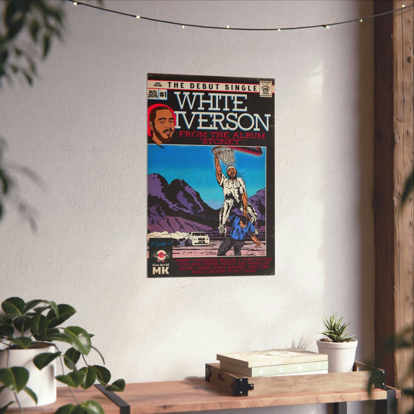 Post Malone - White Iverson - Matte Vertical Posters