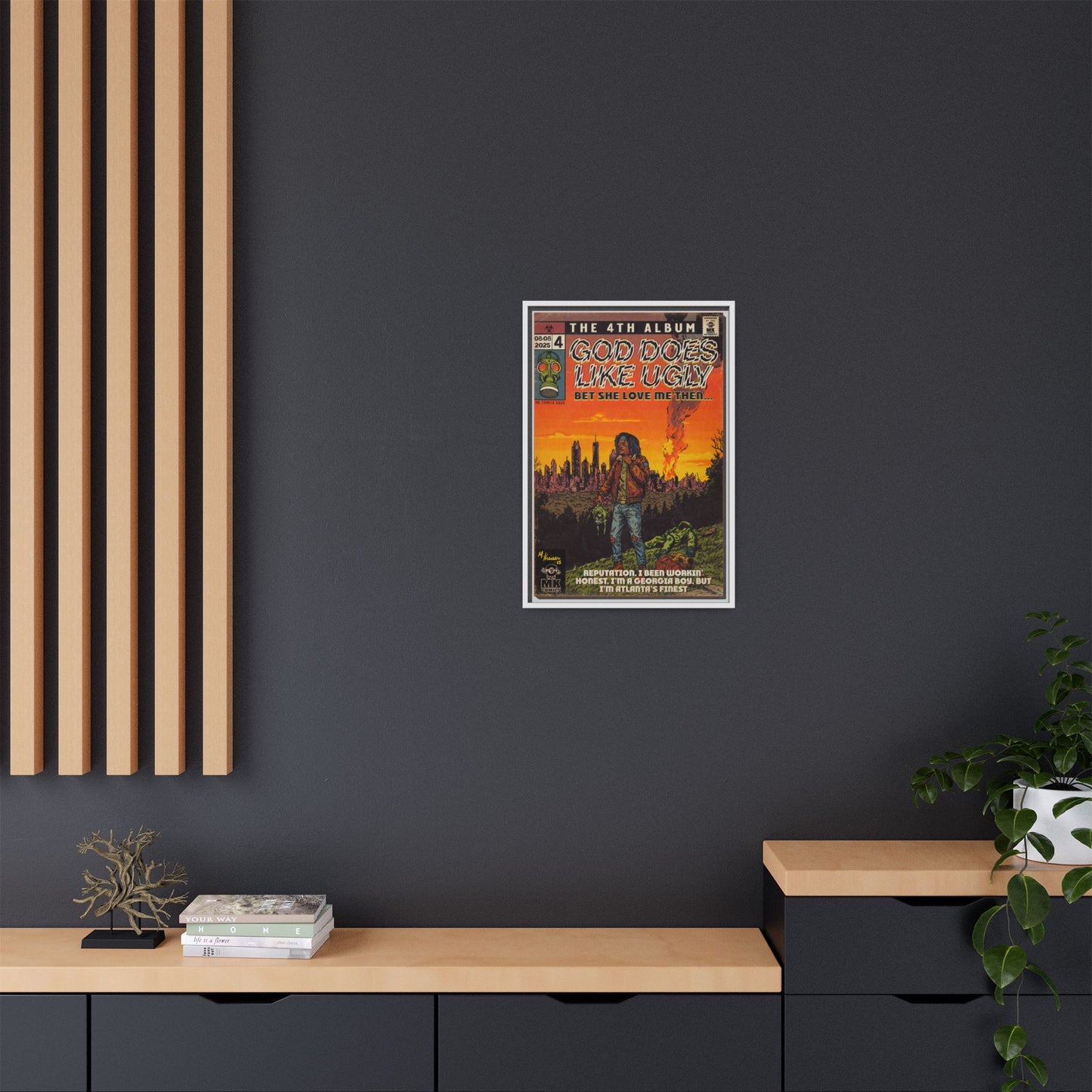 God Does Like Ugly - Matte Canvas, Framed (Multi-color)