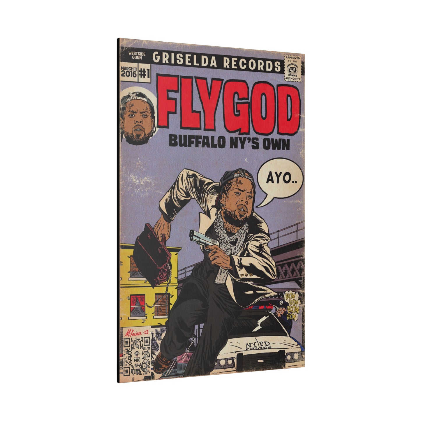 Westside Gunn - Flygod - Matte Canvas, Stretched, 0.75"