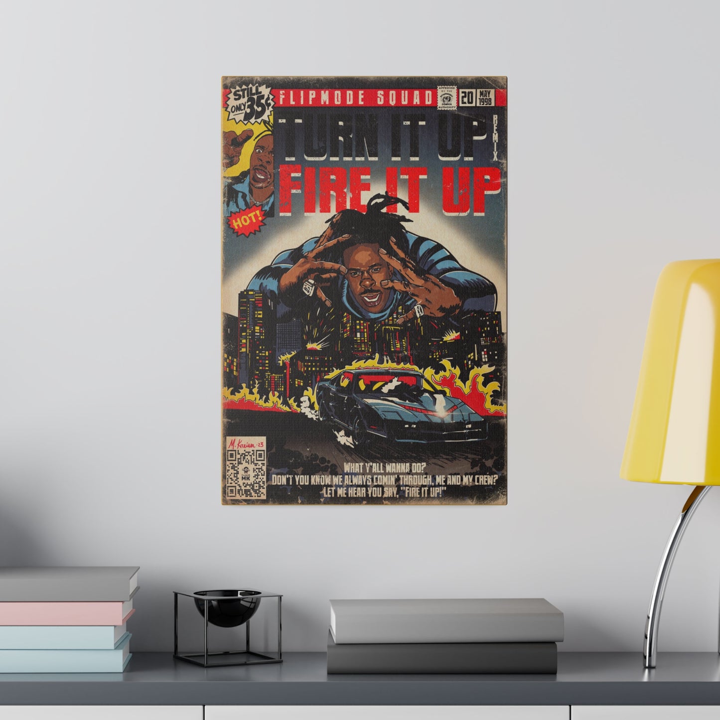 Busta Rhymes - Turn It Up/Fire It Up - Matte Canvas, Stretched, 0.75"