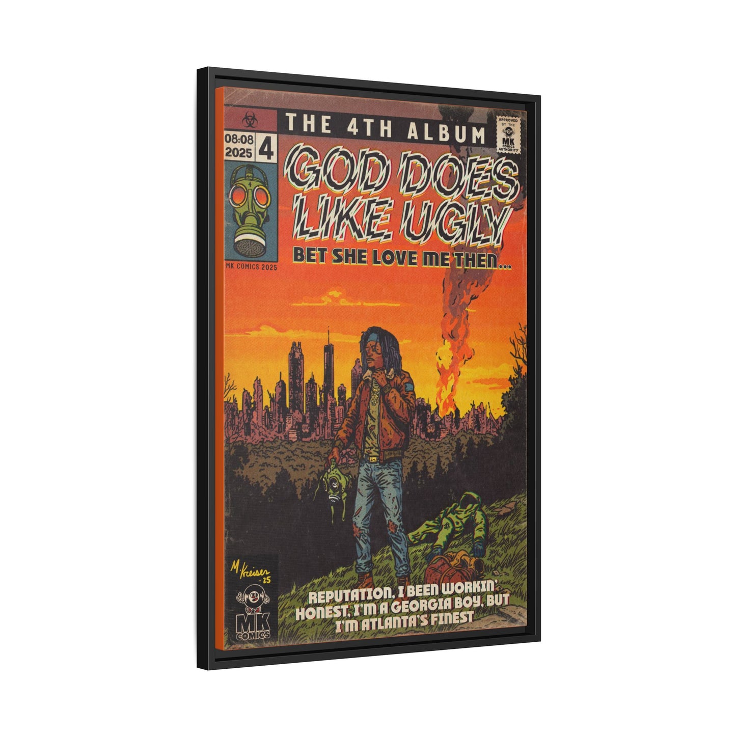 God Does Like Ugly - Matte Canvas, Framed (Multi-color)