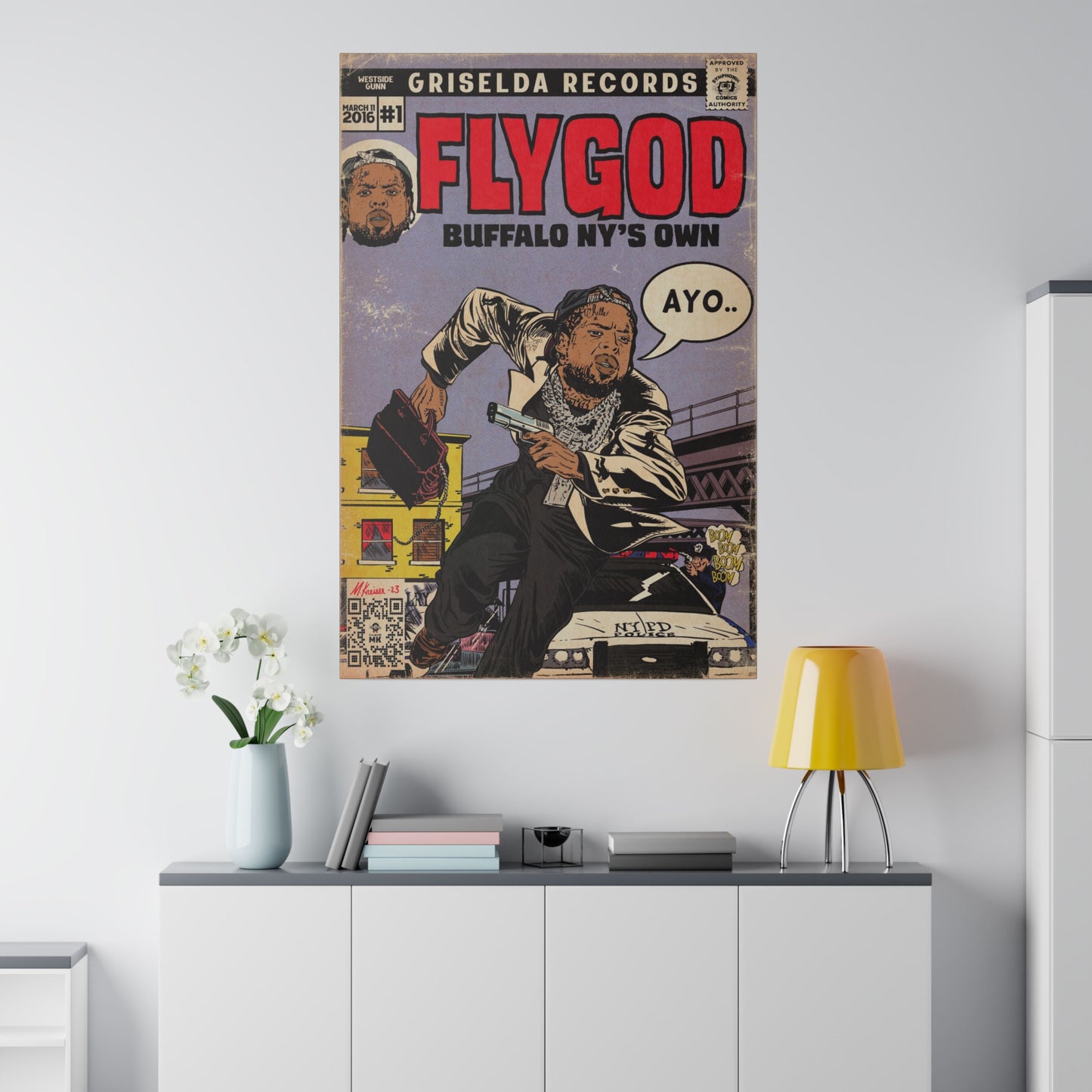Westside Gunn - Flygod - Matte Canvas, Stretched, 0.75"
