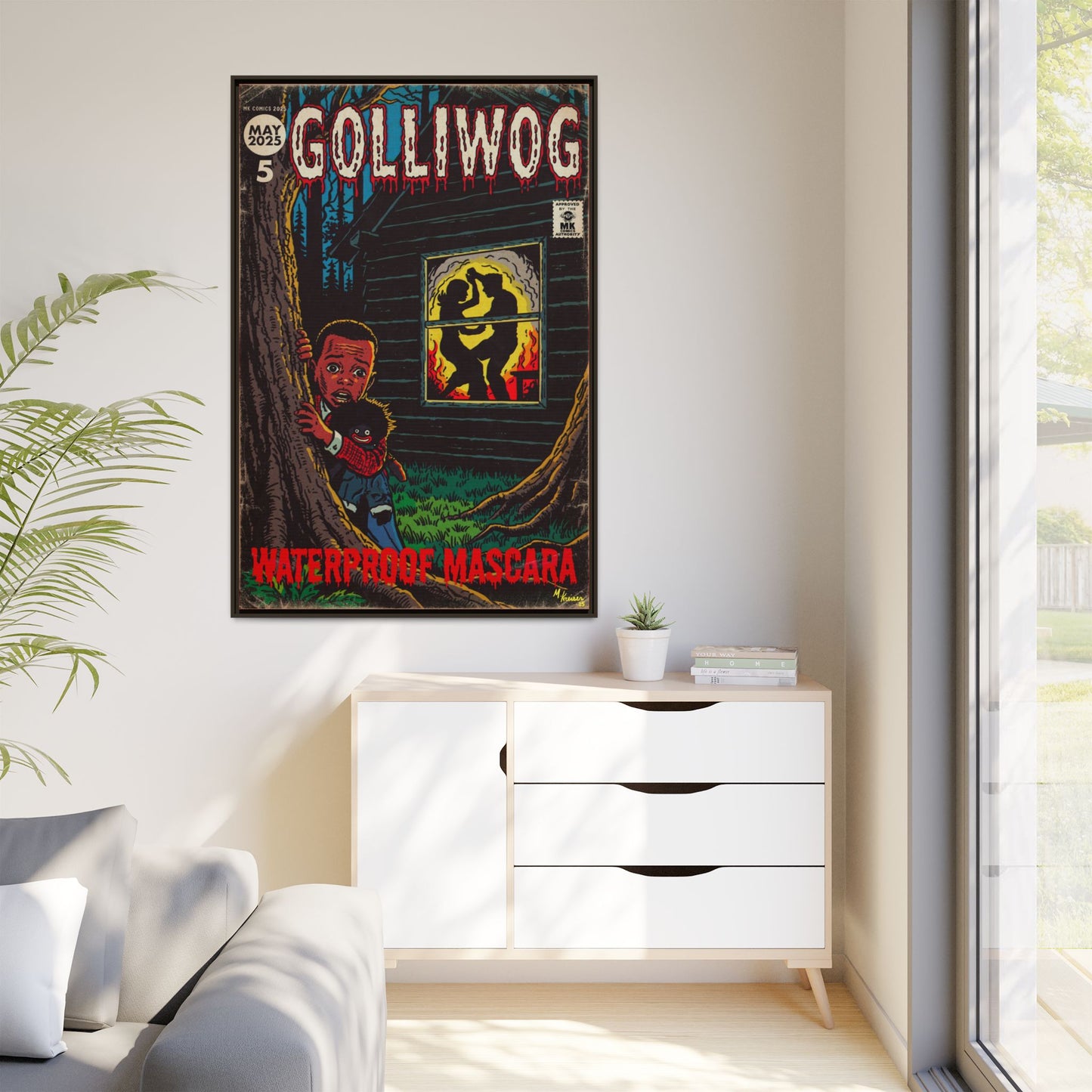 Waterproof Mascara - Golliwog - Matte Canvas, Framed (Multi-color)