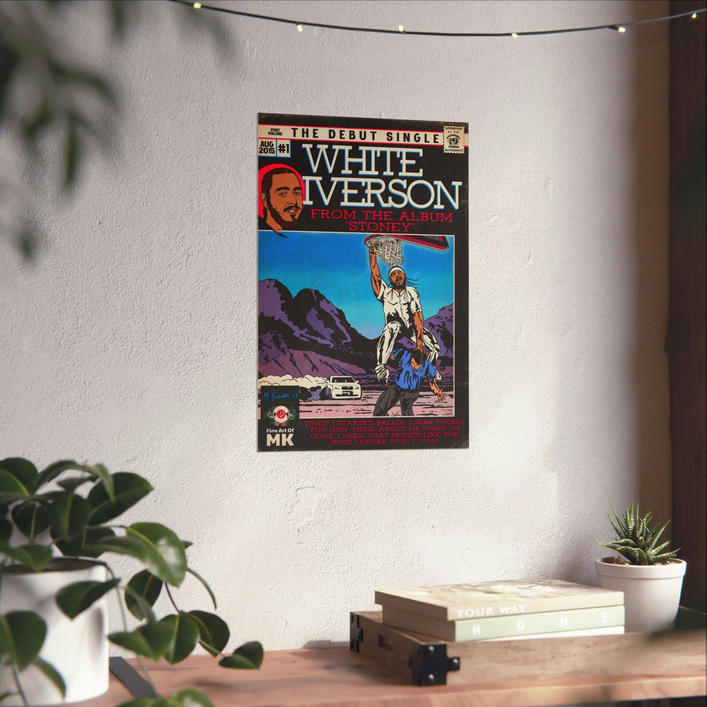 Post Malone - White Iverson - Matte Vertical Posters