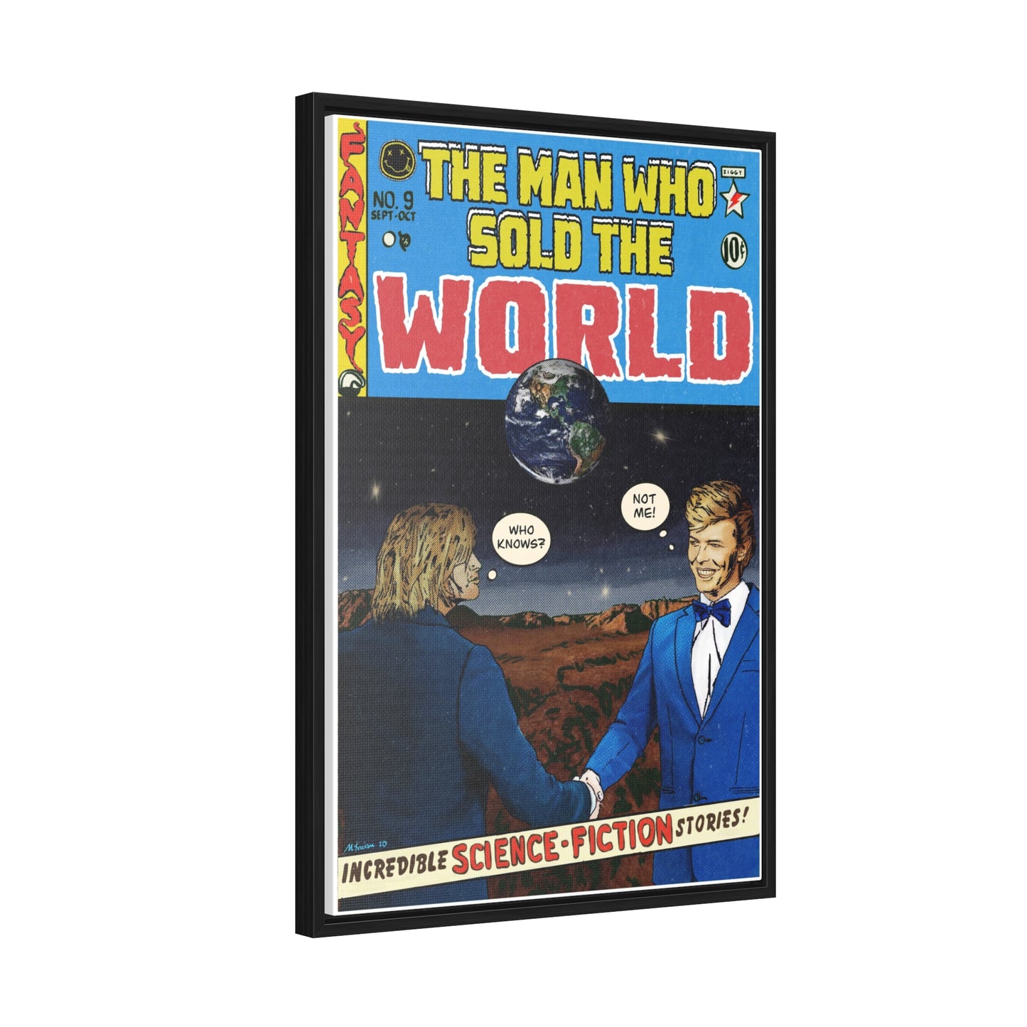 Bowie & Cobain - The Man Who Sold the World - Gallery Canvas Wraps, Vertical Frame