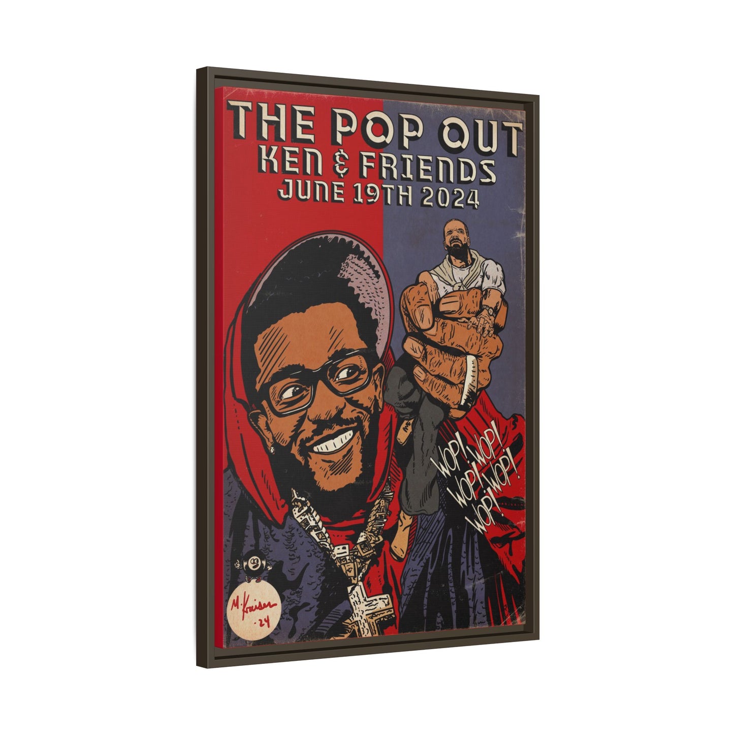 Kendrick Lamar - The Pop Out - Gallery Canvas Wraps, Vertical Frame