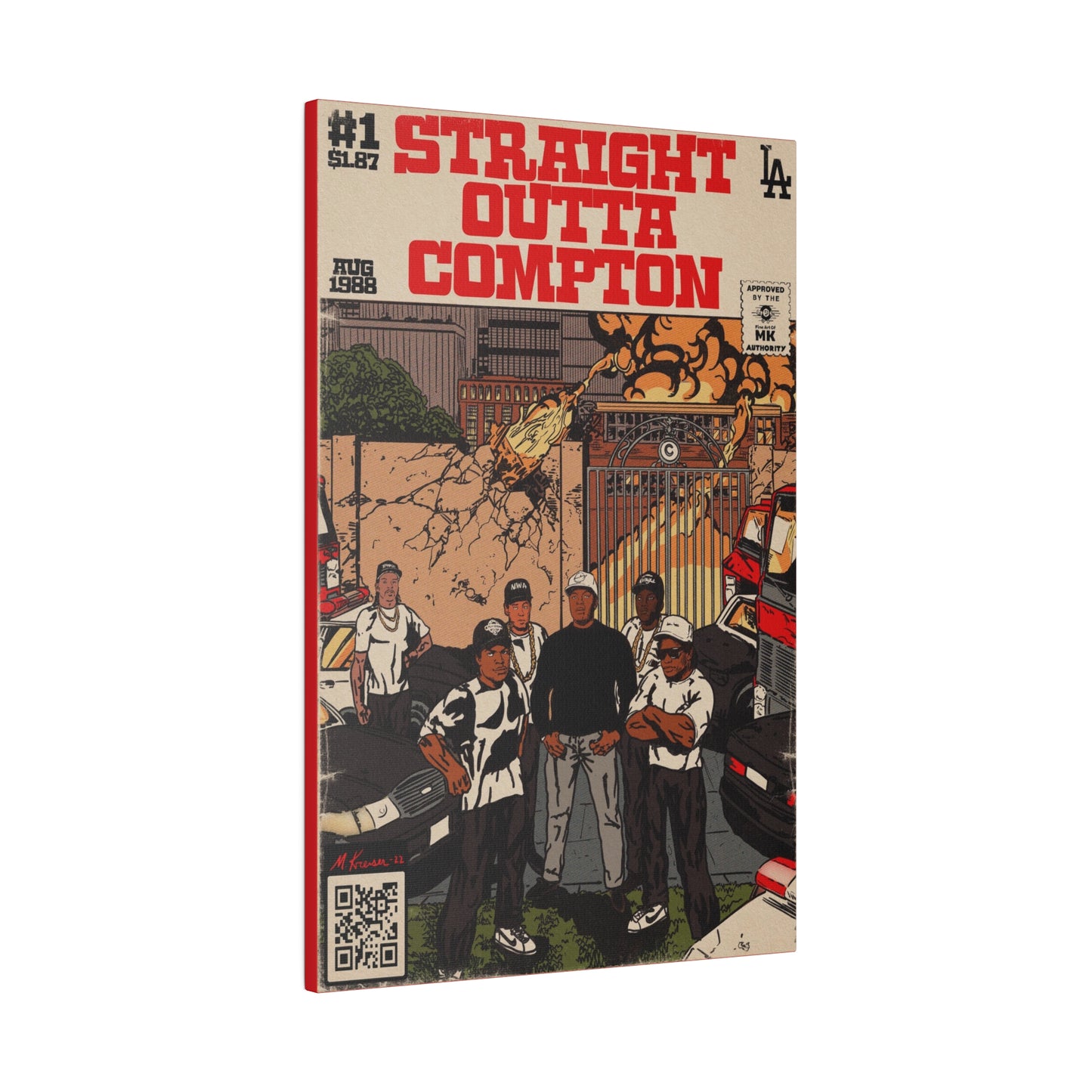NWA - Straight Outta Compton - Matte Canvas, Stretched, 0.75"
