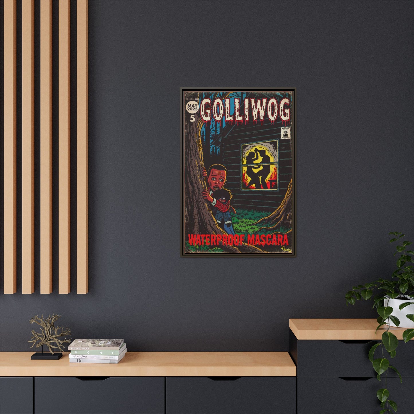 Waterproof Mascara - Golliwog - Matte Canvas, Framed (Multi-color)