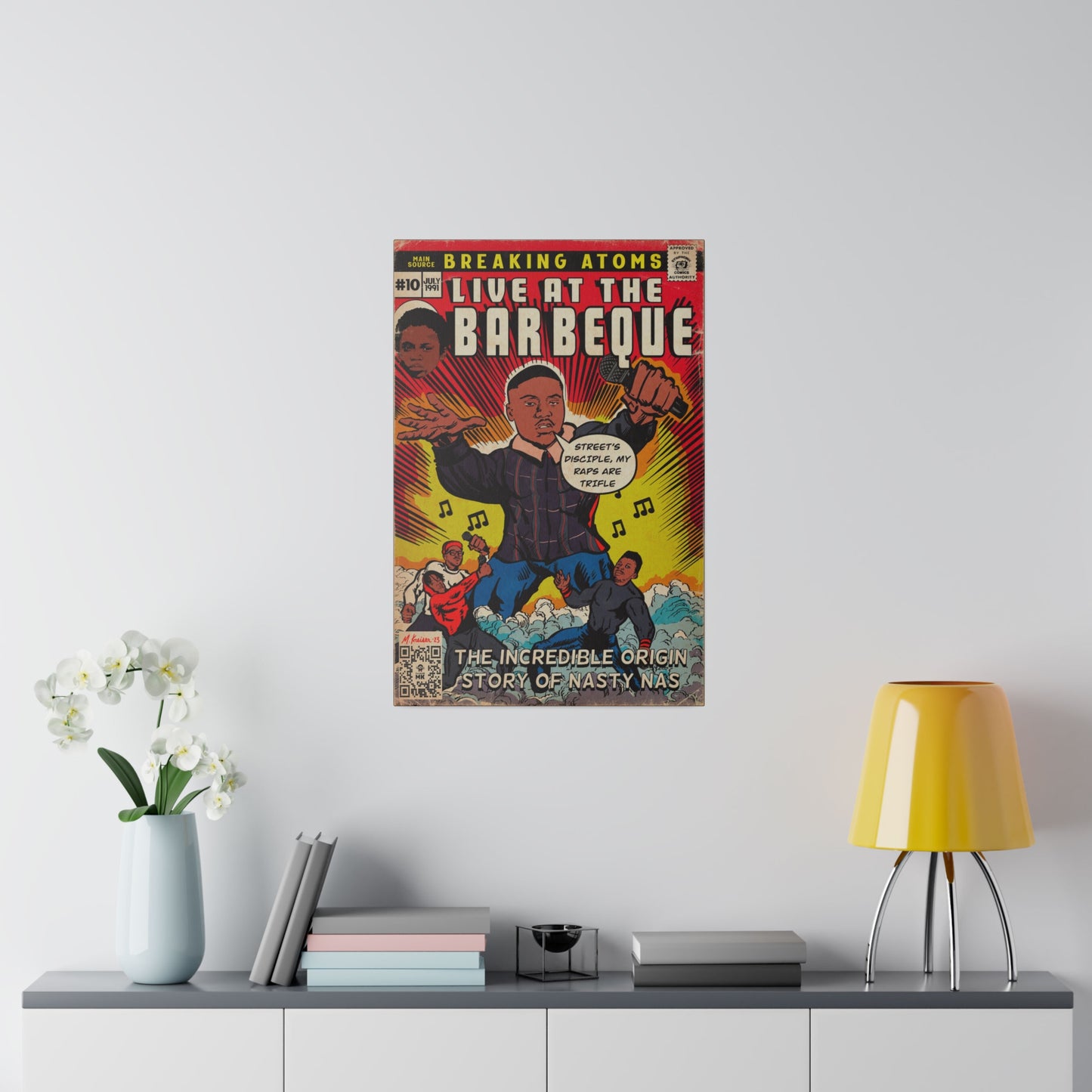 Main Source & Nas - Live at the Barbeque - Matte Canvas, Stretched, 0.75"