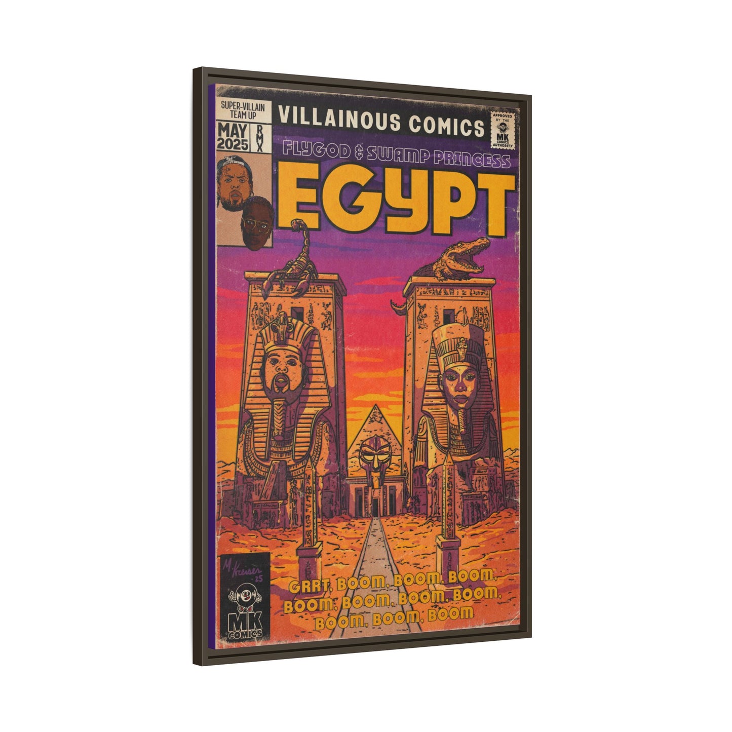 Egypt Remix - Matte Canvas, Framed (Multi-color)