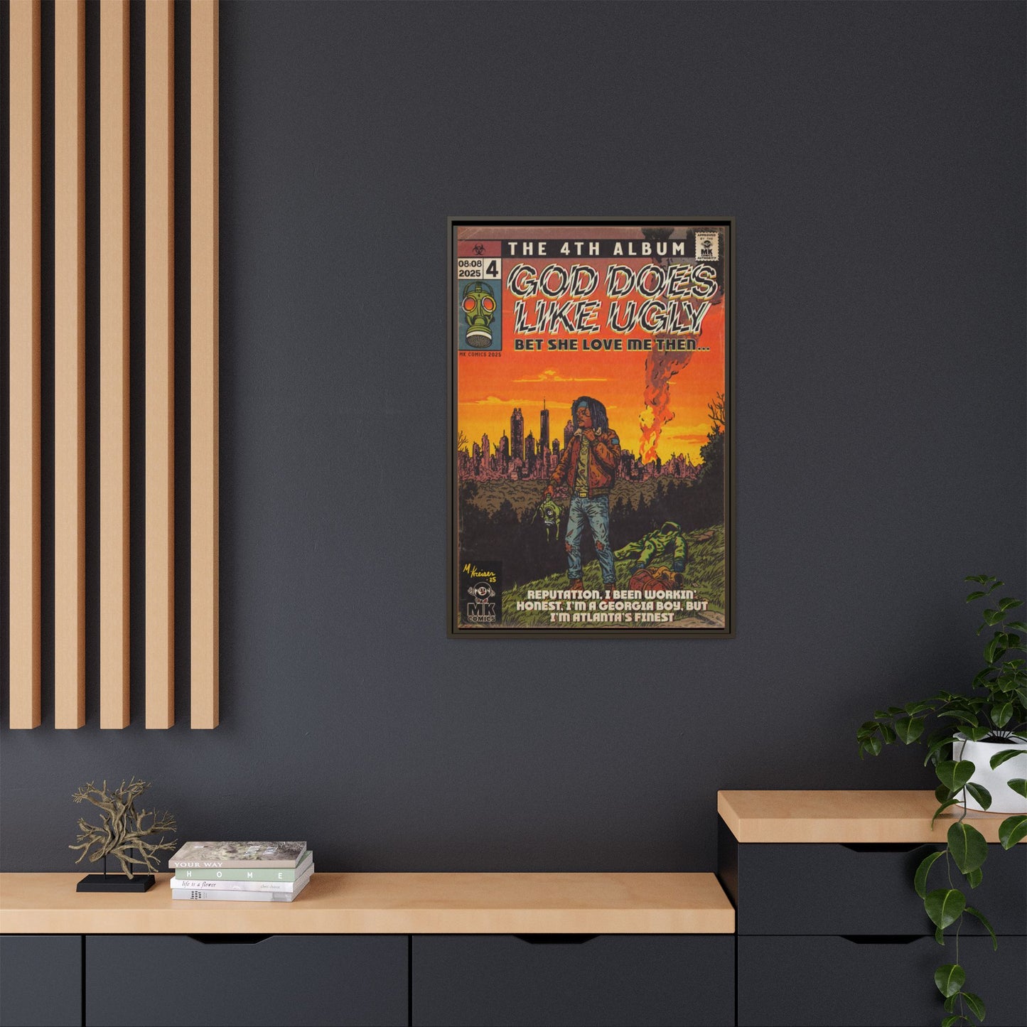 God Does Like Ugly - Matte Canvas, Framed (Multi-color)