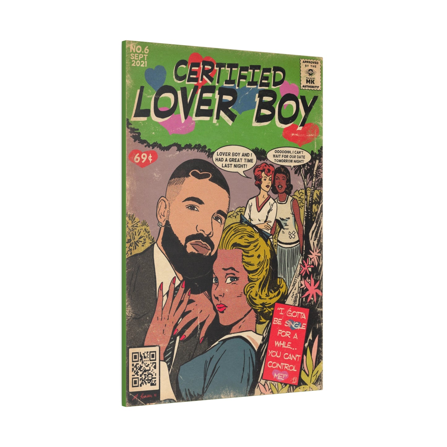 Drake - Certified Lover Boy - Matte Canvas, Stretched, 0.75"