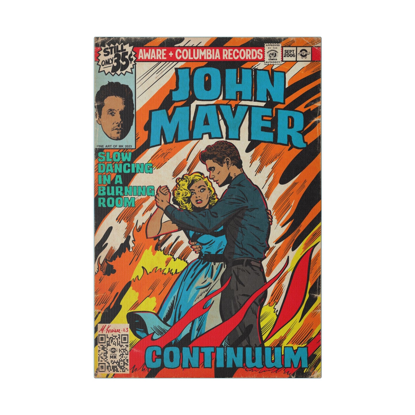 John Mayer - Slow Dancing in a Burning Room - Matte Canvas, Stretched, 0.75"