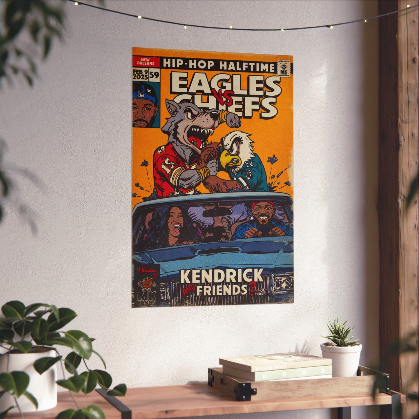 Kendrick & SZA - 2025 Halftime - Eagles vs Chiefs - Matte Vertical Posters
