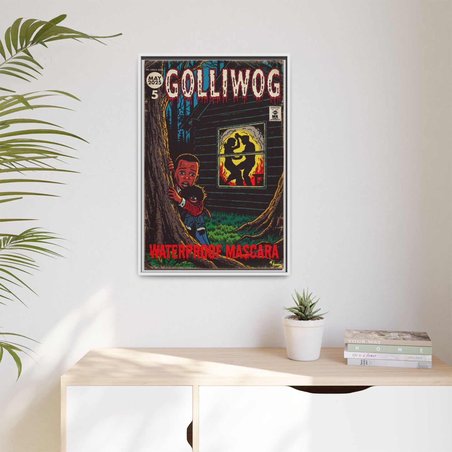 Waterproof Mascara - Golliwog - Matte Canvas, Framed (Multi-color)