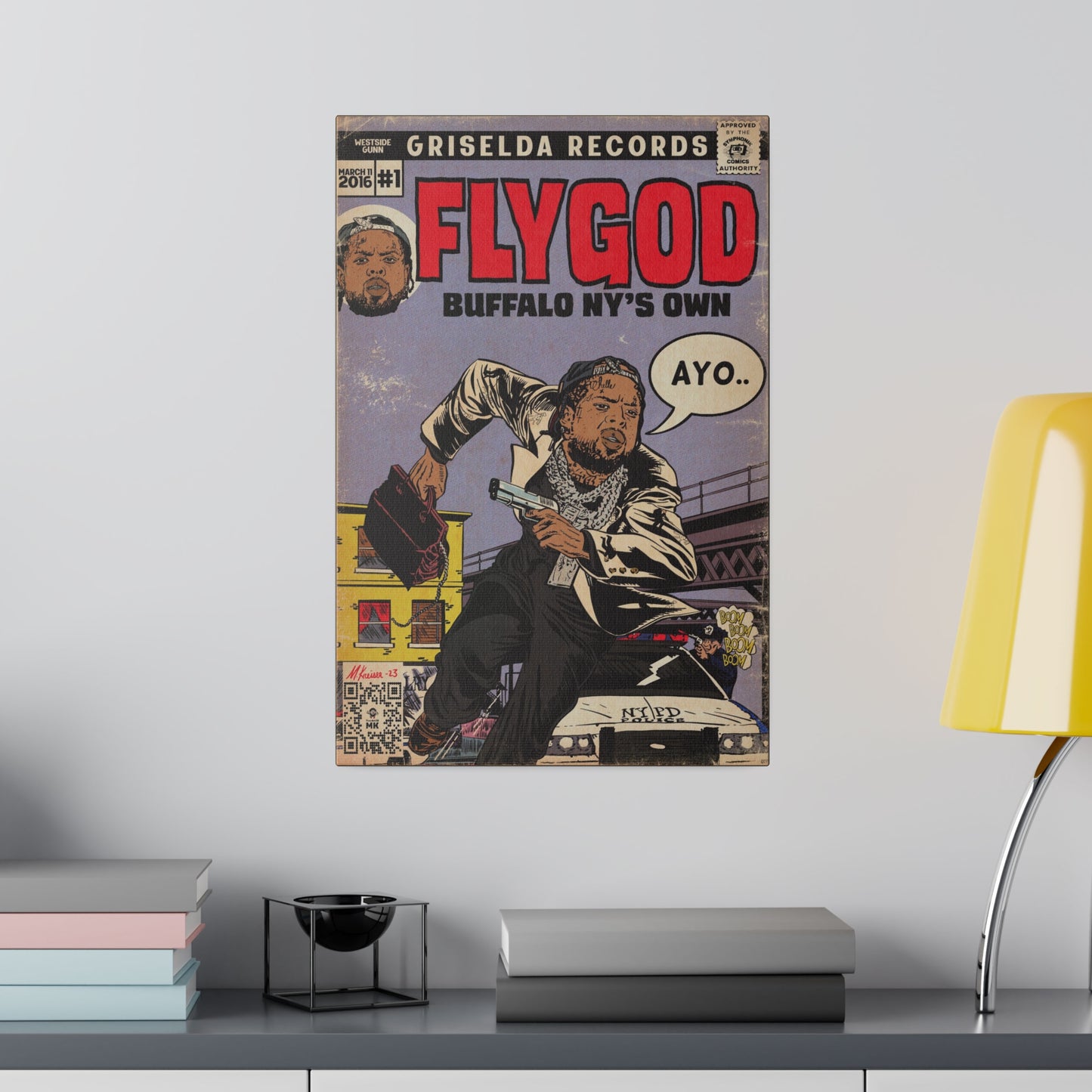 Westside Gunn - Flygod - Matte Canvas, Stretched, 0.75"