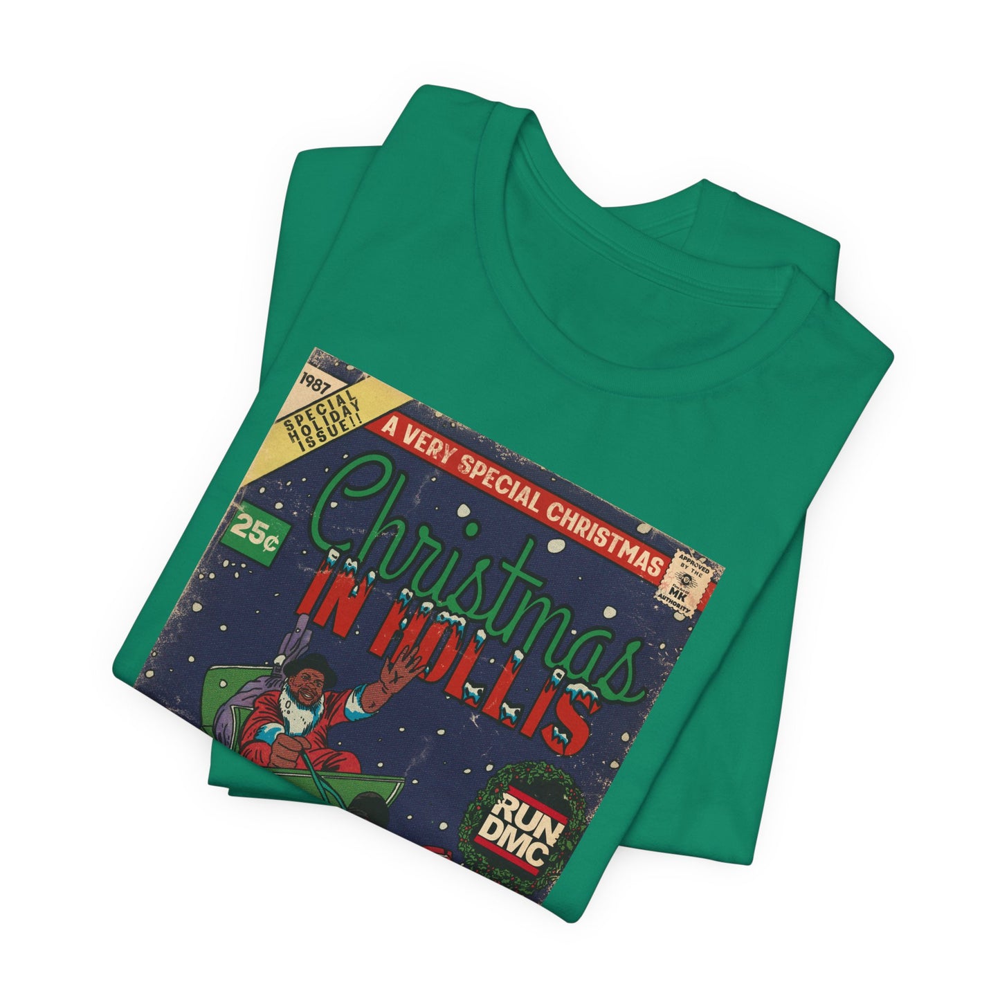 Christmas In Hollis - Hip Hop Comic Art - Unisex Jersey Short Sleeve Tee