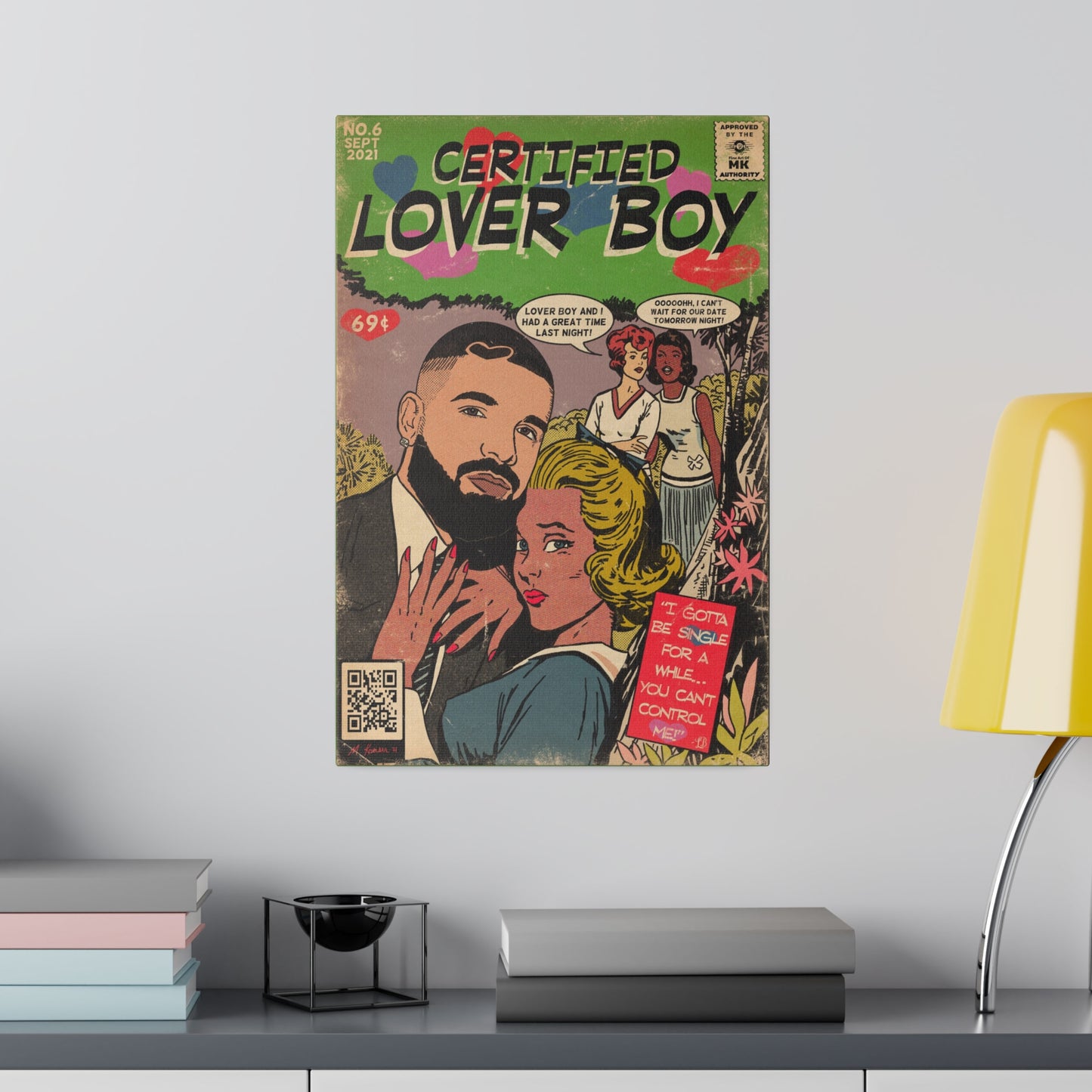 Drake - Certified Lover Boy - Matte Canvas, Stretched, 0.75"