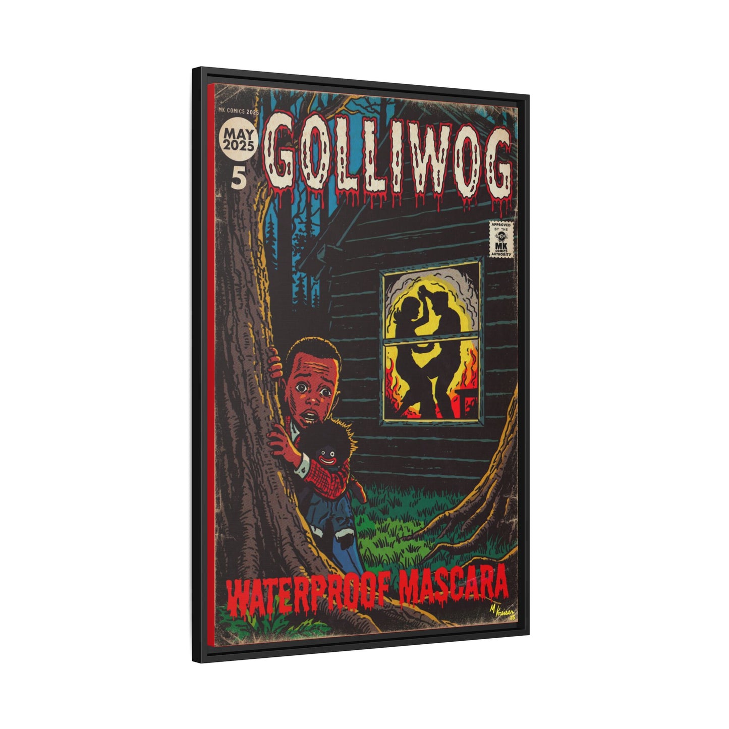 Waterproof Mascara - Golliwog - Matte Canvas, Framed (Multi-color)