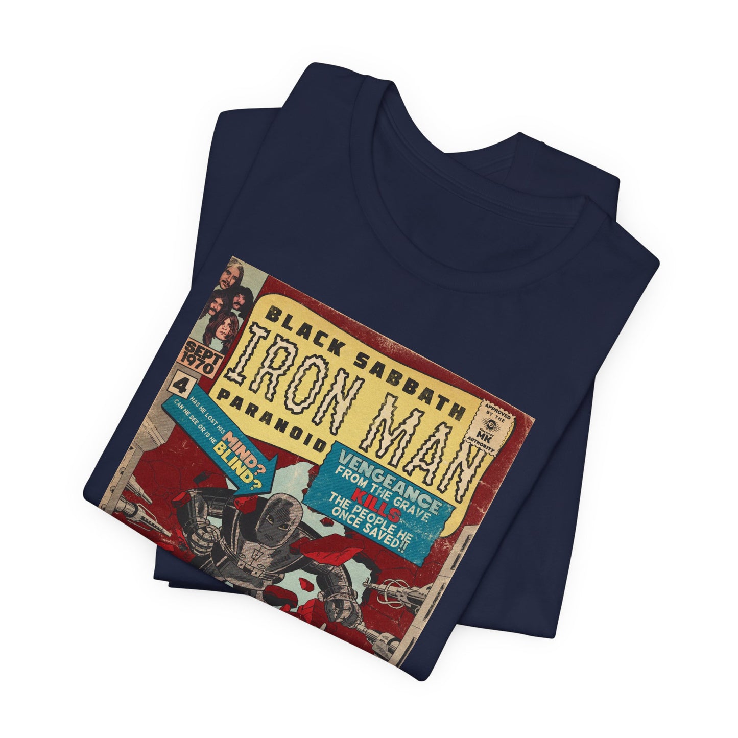 Iron Man - Rock Comic Art - Unisex Jersey Short Sleeve Tee