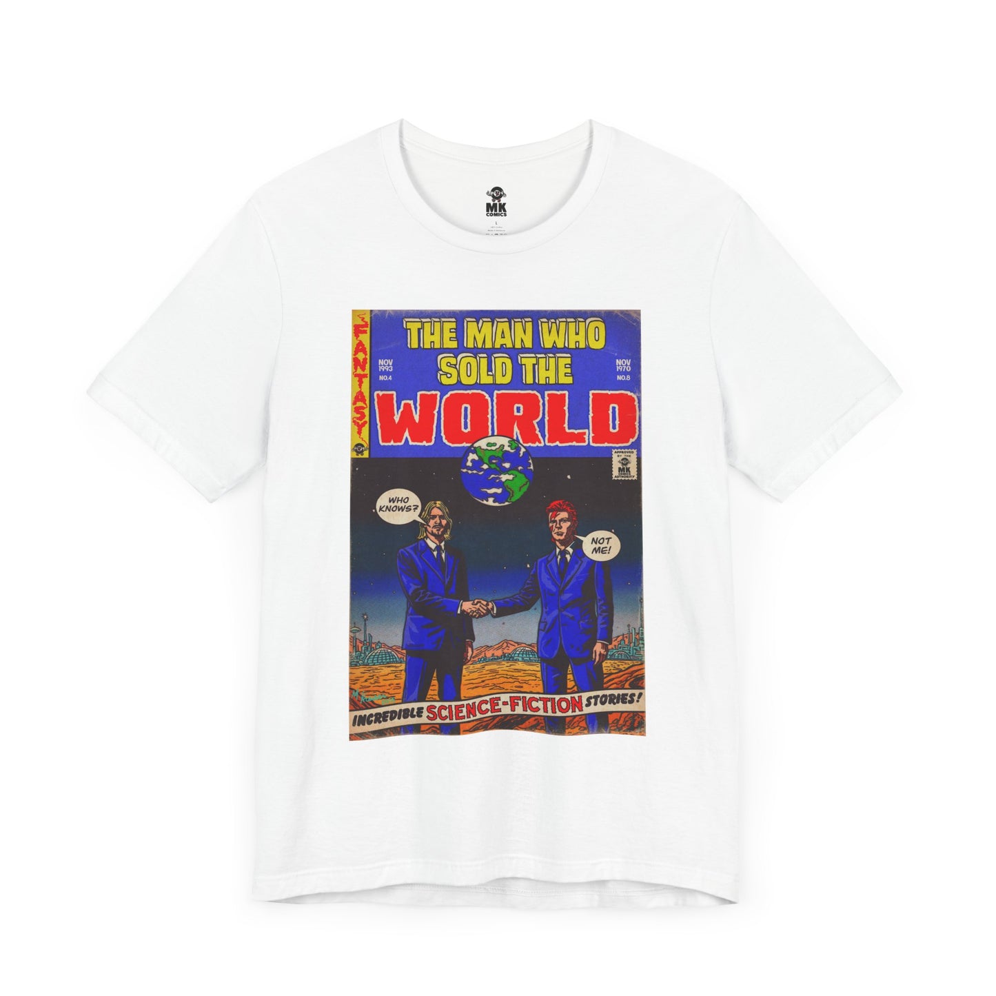 Bowie & Cobain - The Man Who Sold the World - Unisex Jersey Short Sleeve Tee